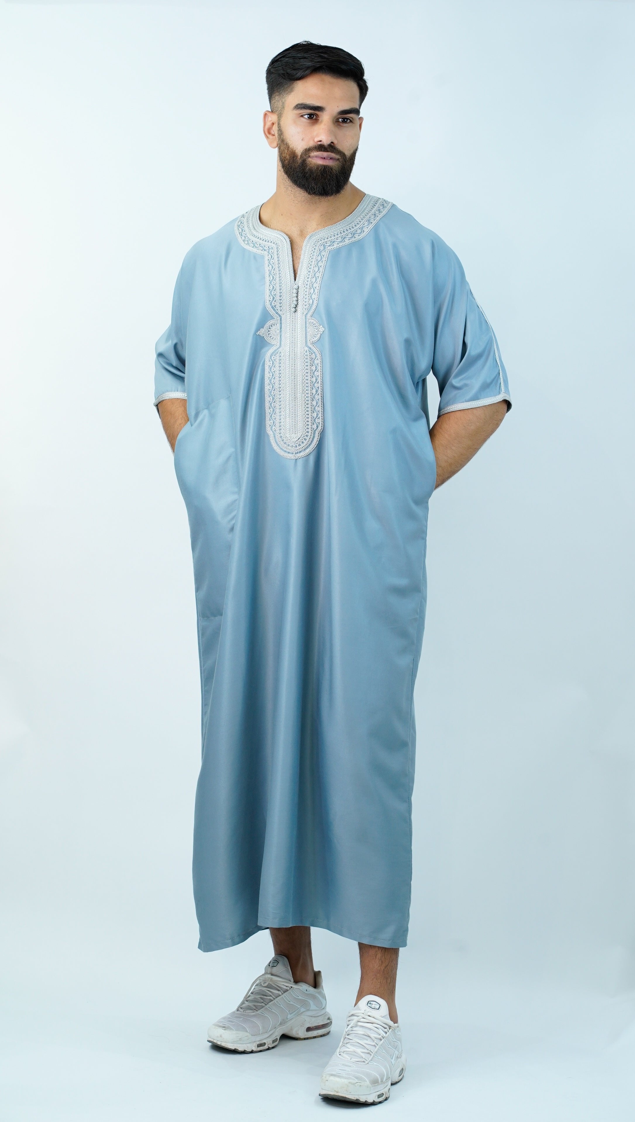 Grey Moroccan Thobe