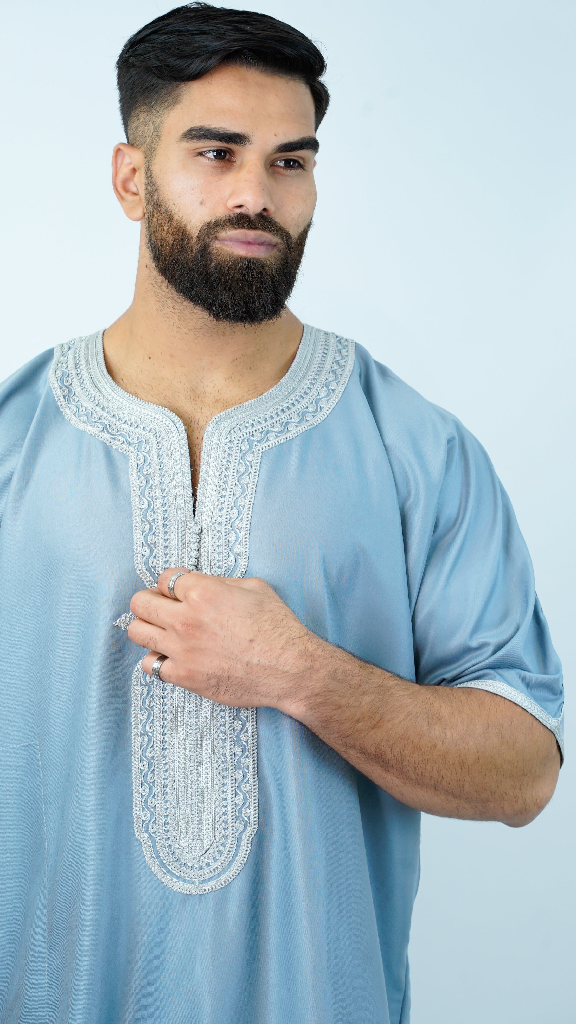 Grey Moroccan Thobe