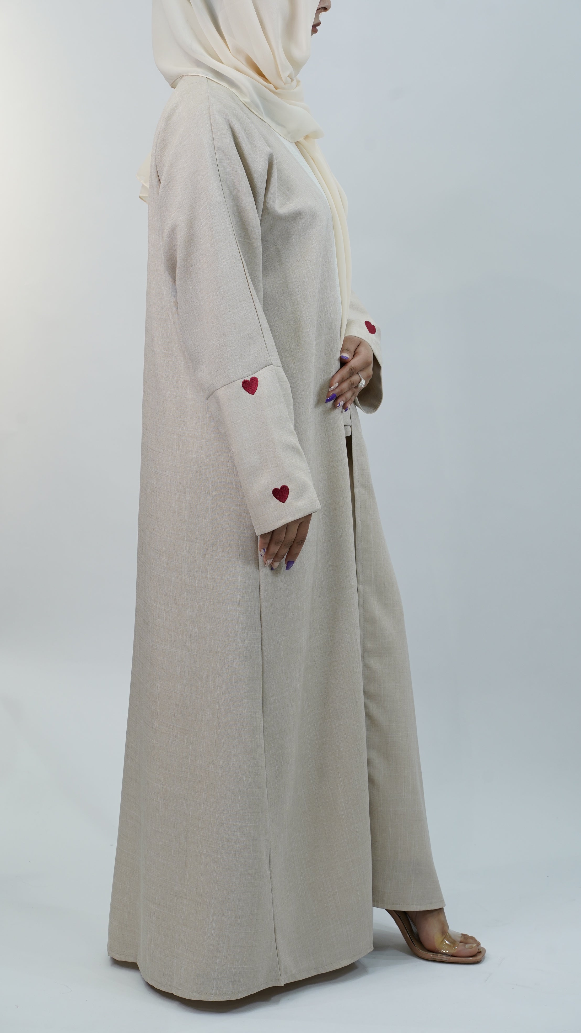 Heart Sleeve Design Abaya