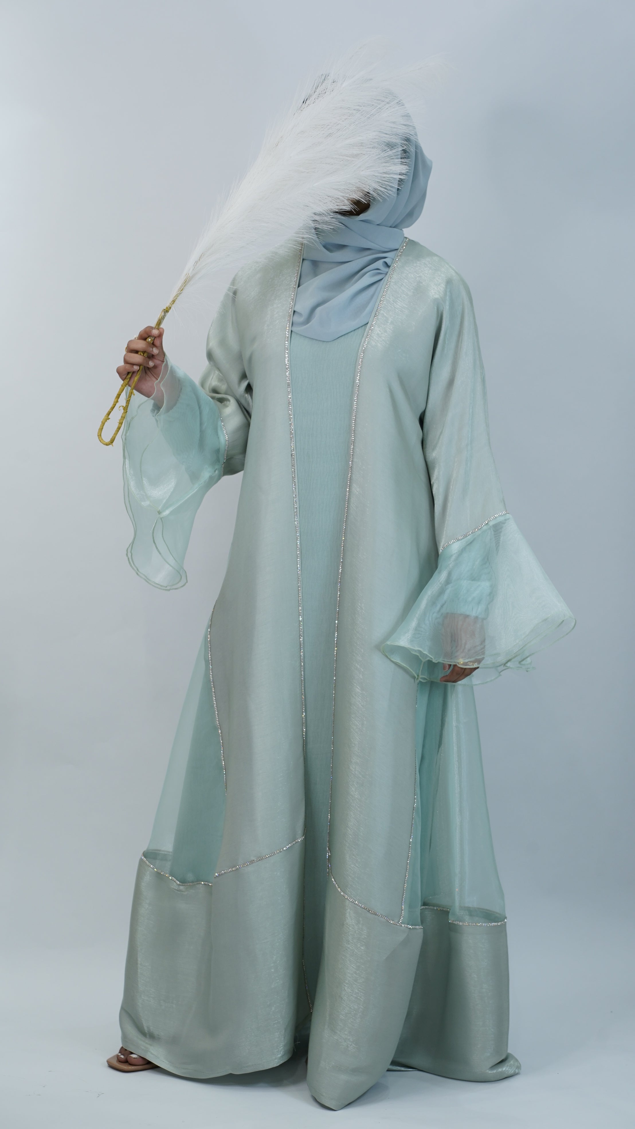 Nigar Light Blue Abaya