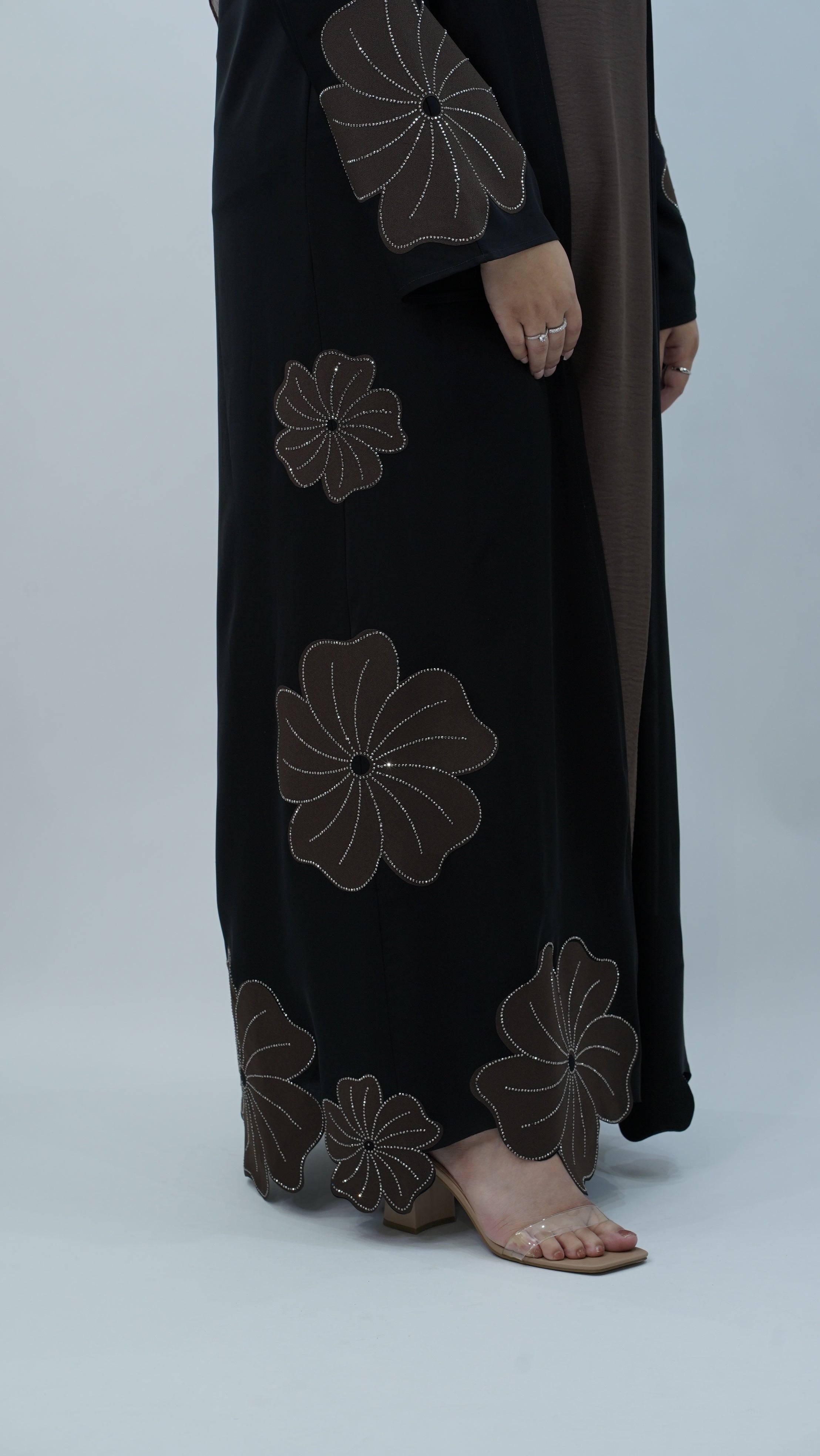 Brown Floral Dream Abaya