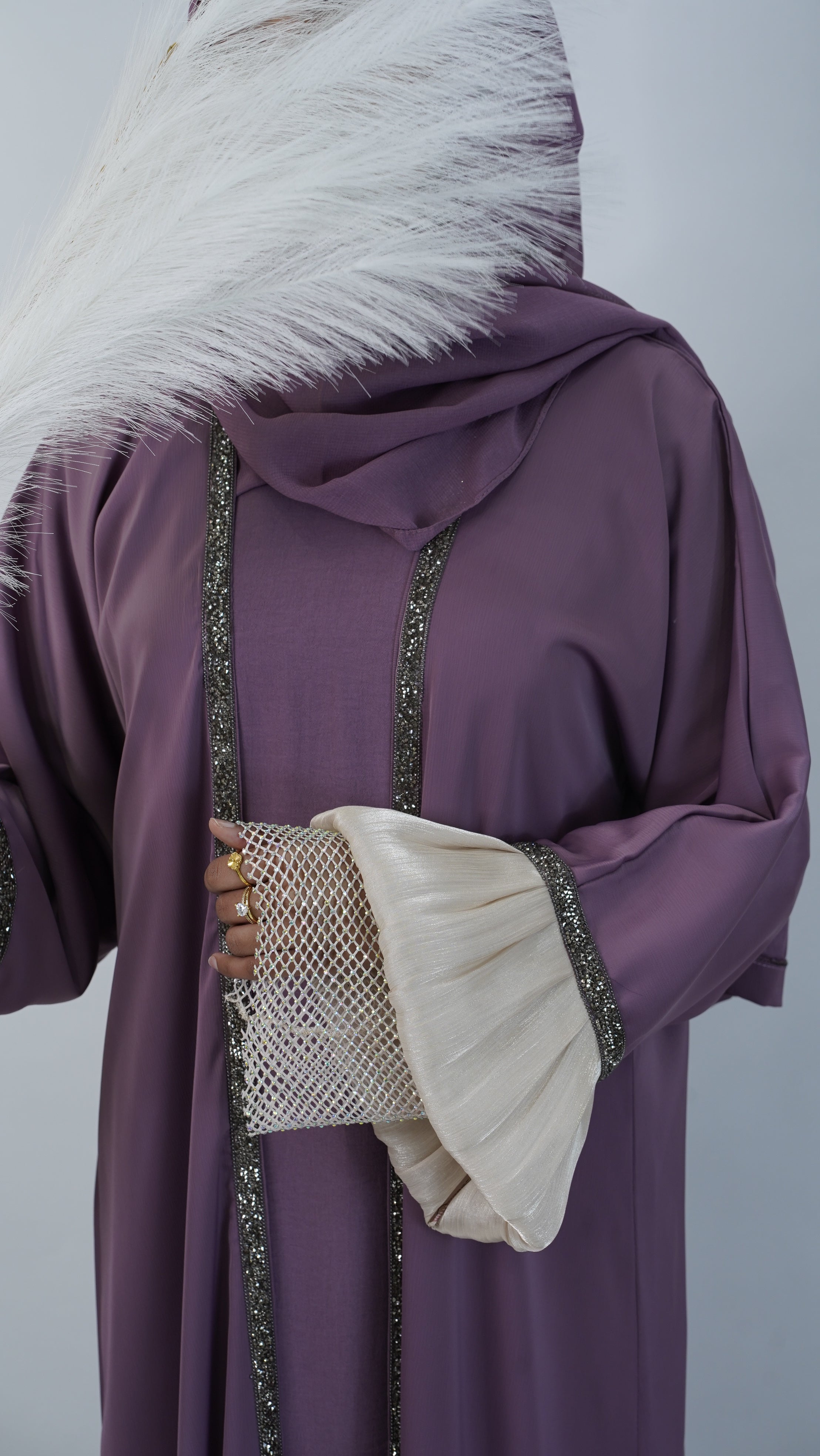 Khoshi Purple Abaya