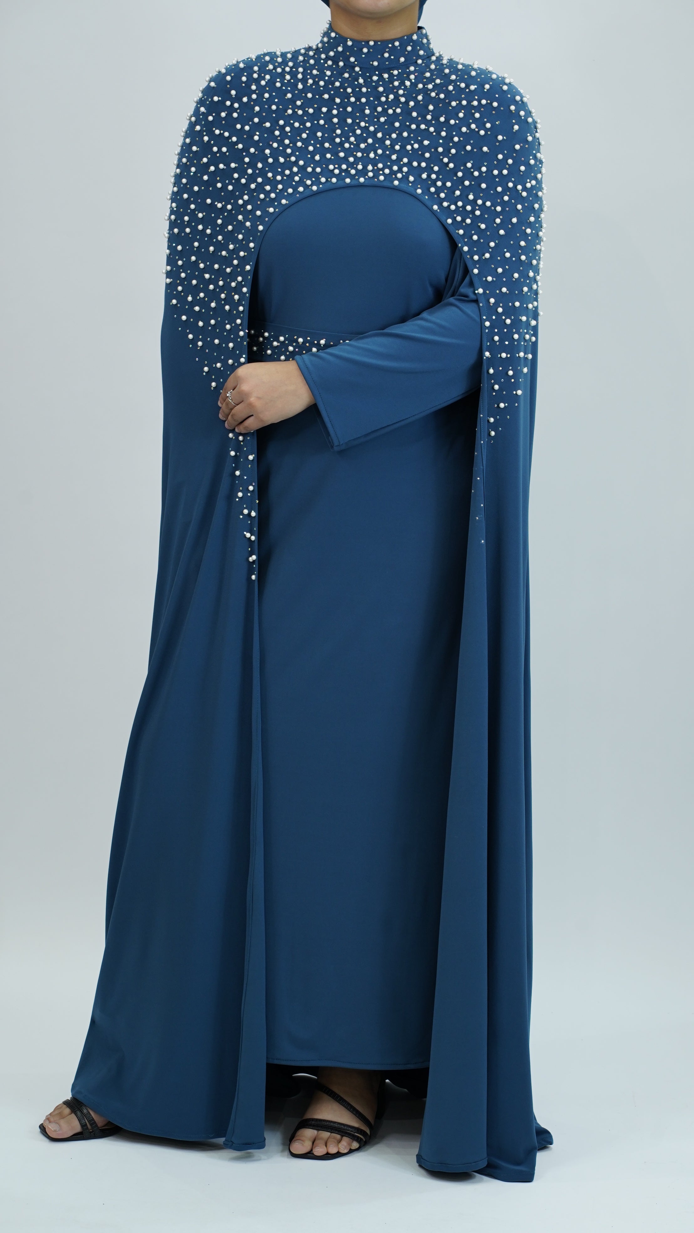 Elegant Teal Long Dress