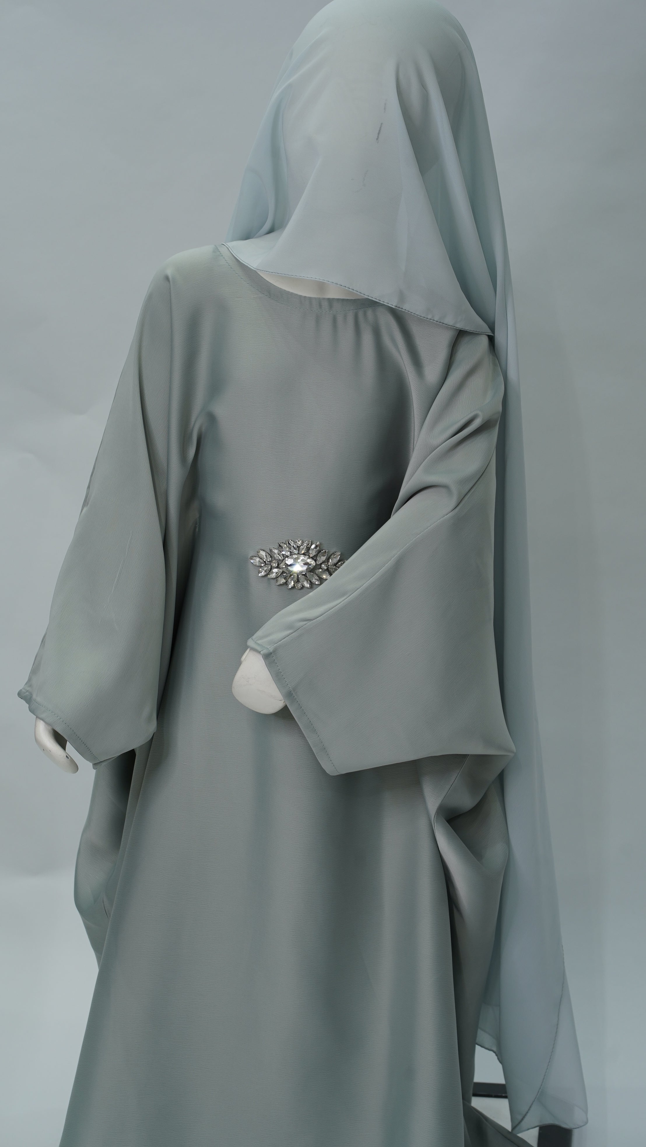 Zahra Sage Green Kids Abaya