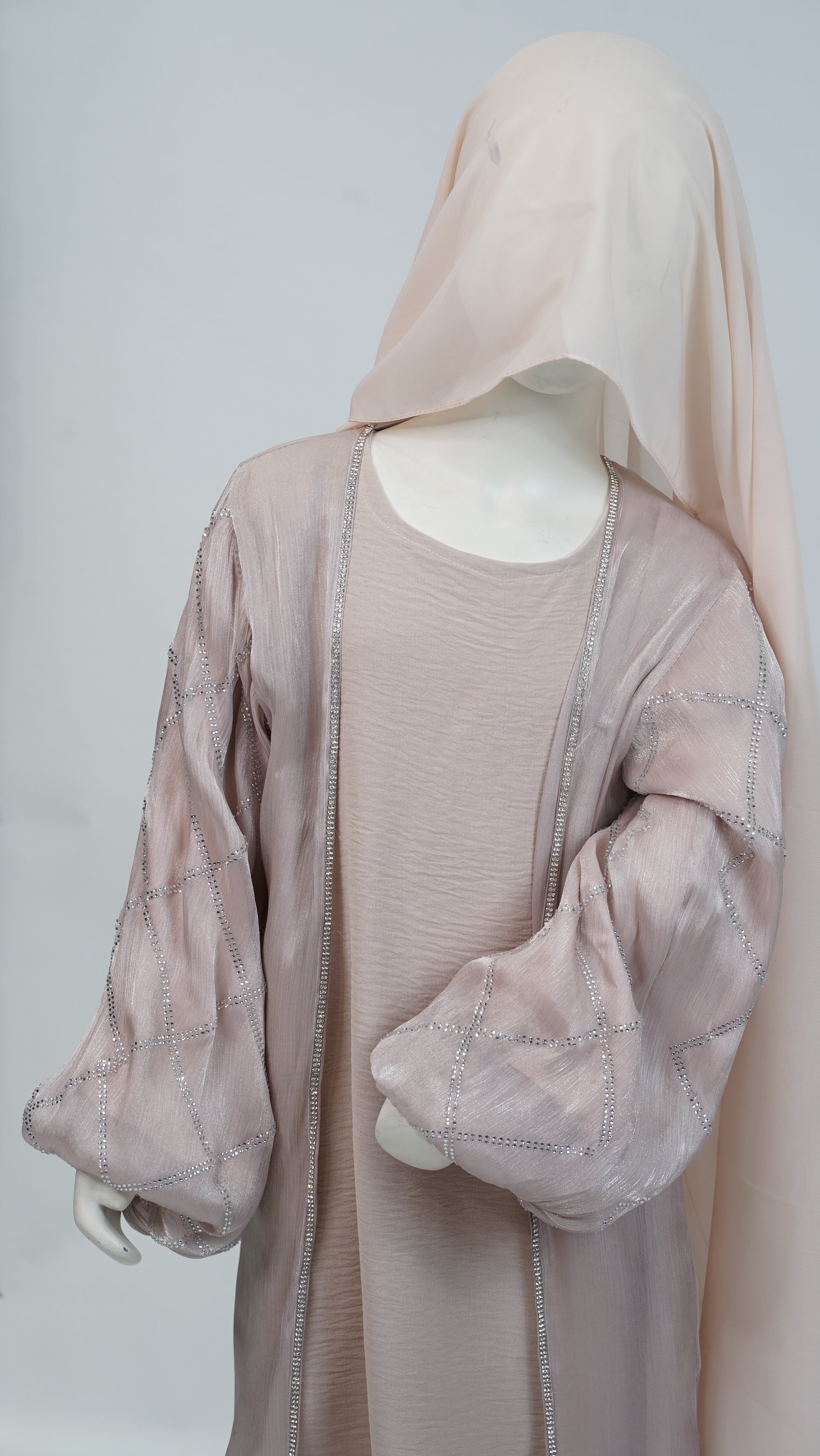 Negin Light Pink Kids Abaya