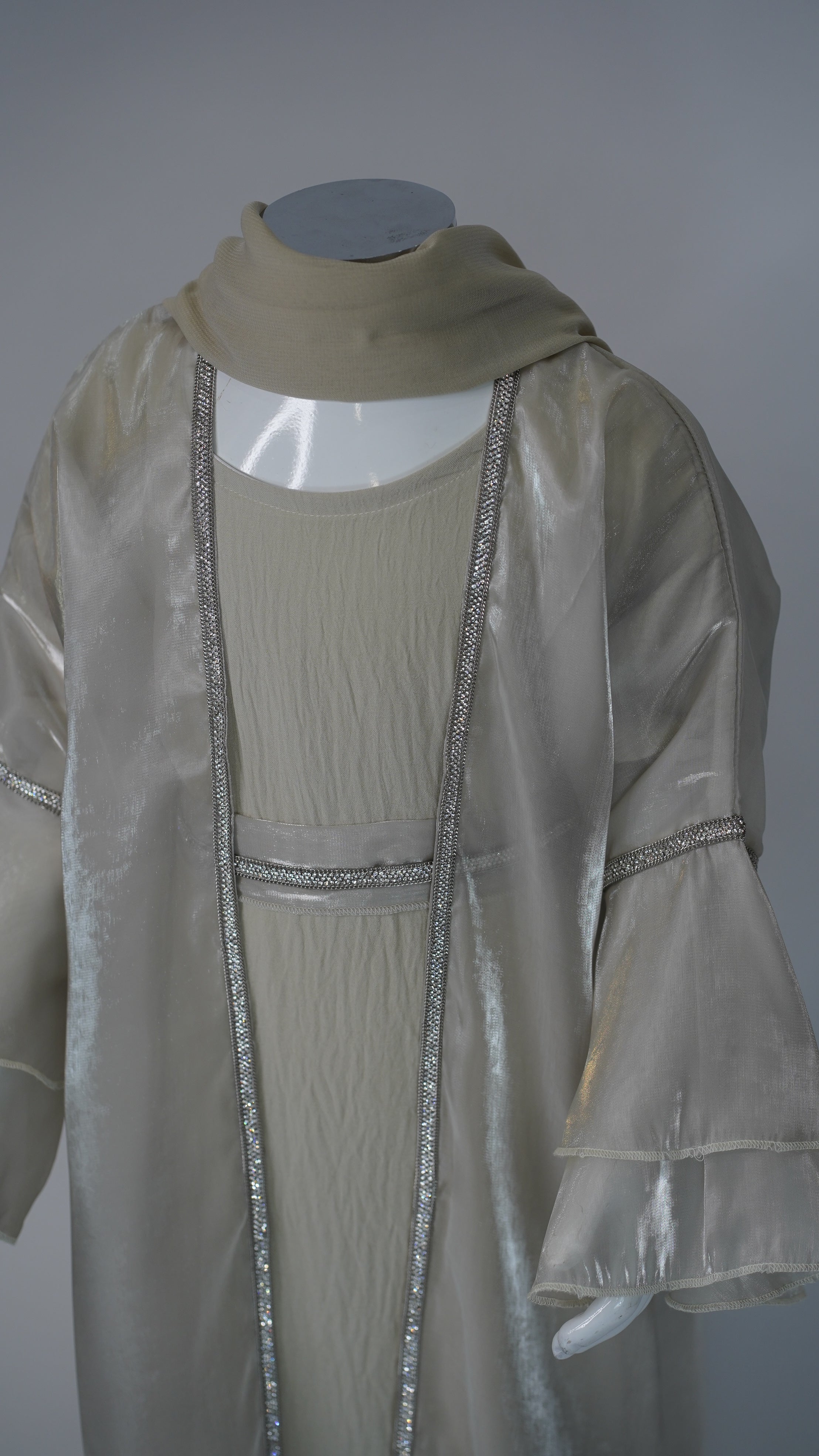 Hiba Cream Kids Abaya