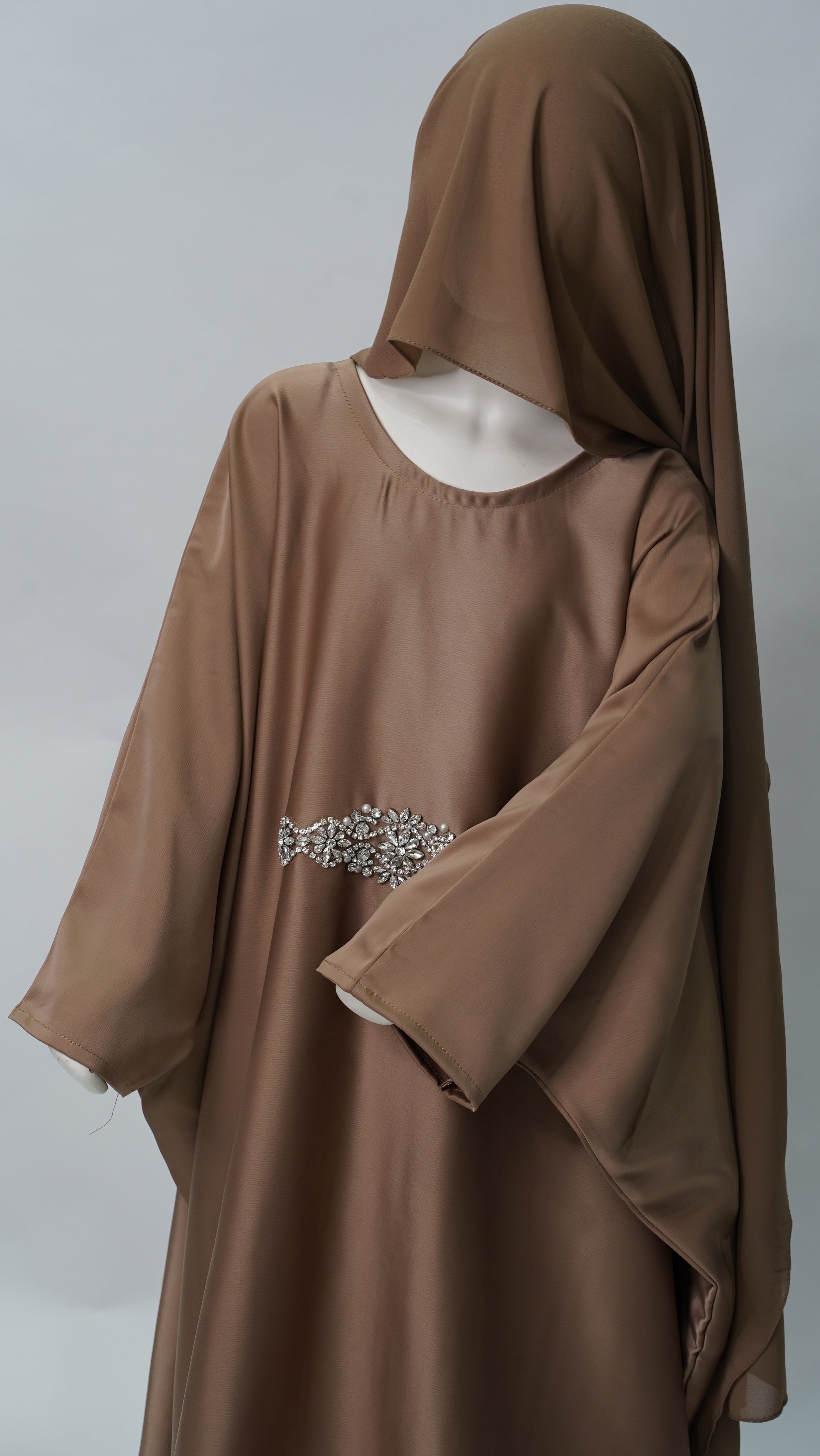 Zahra Brown Kids Abaya
