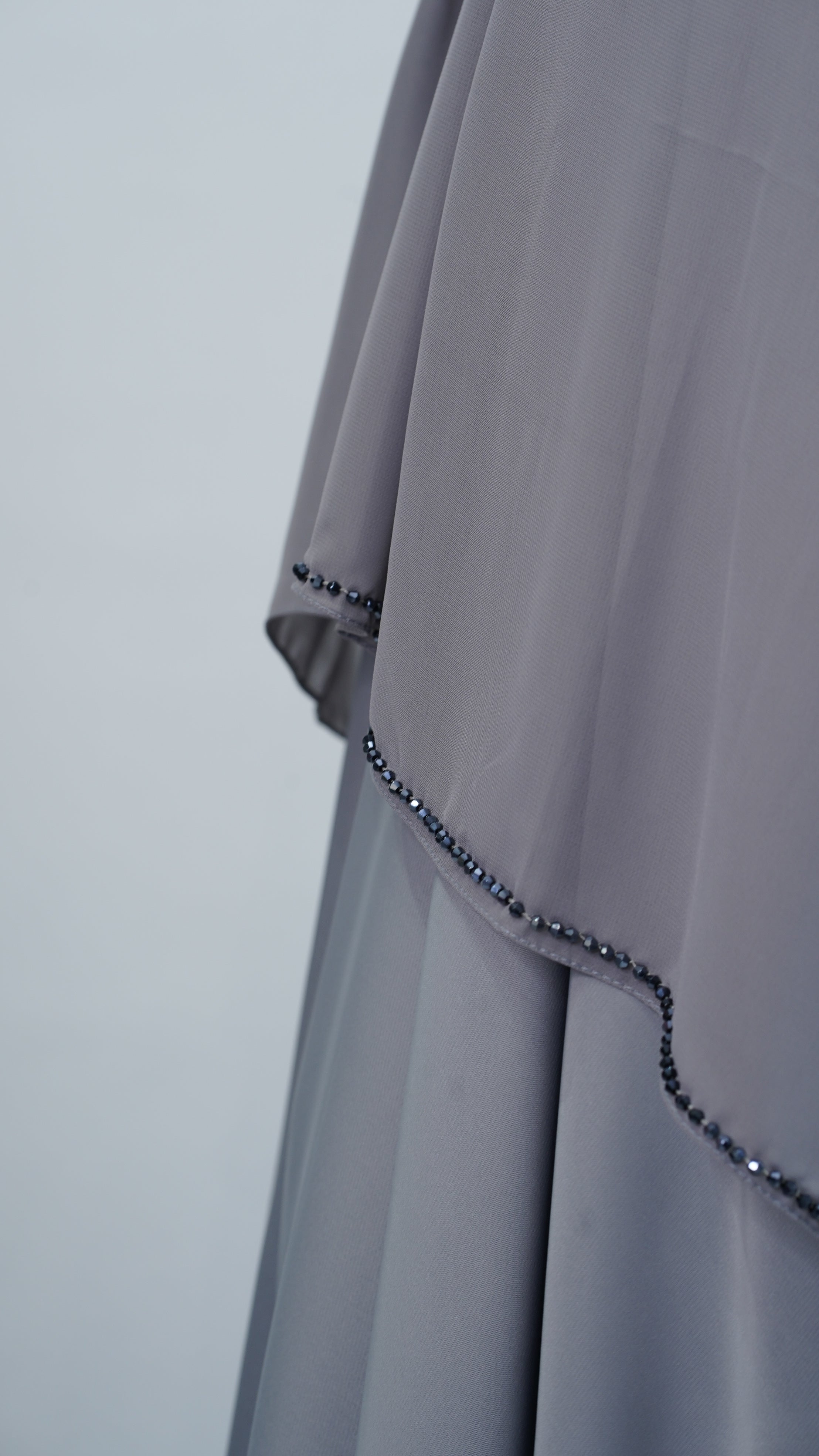 Grey Embroidery Kaftan