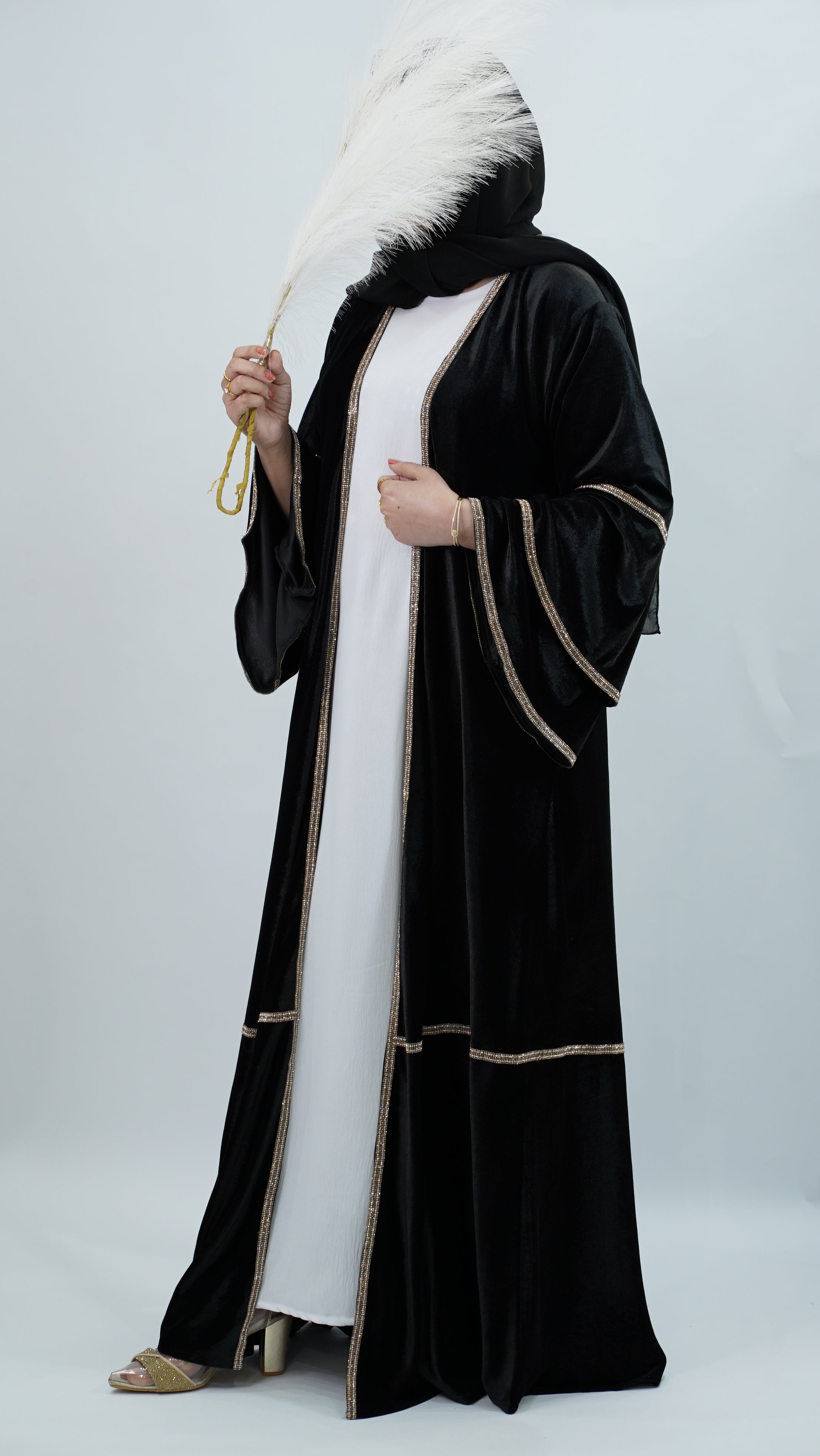 Rana Velvet Black Abaya