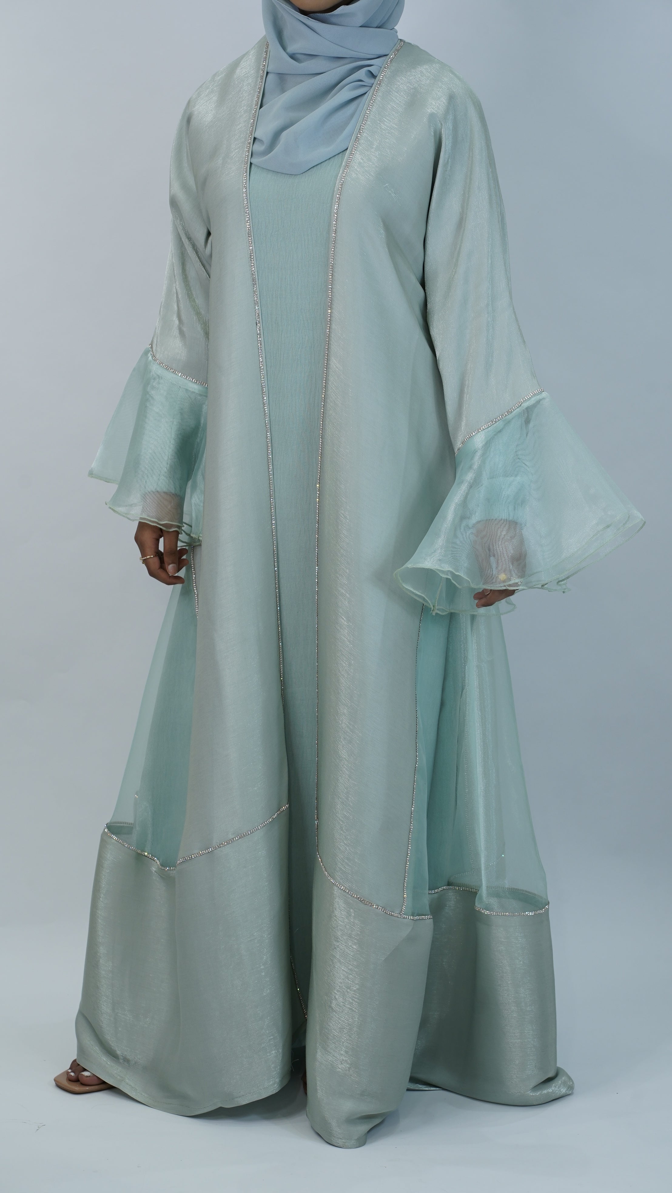 Nigar Light Blue Abaya