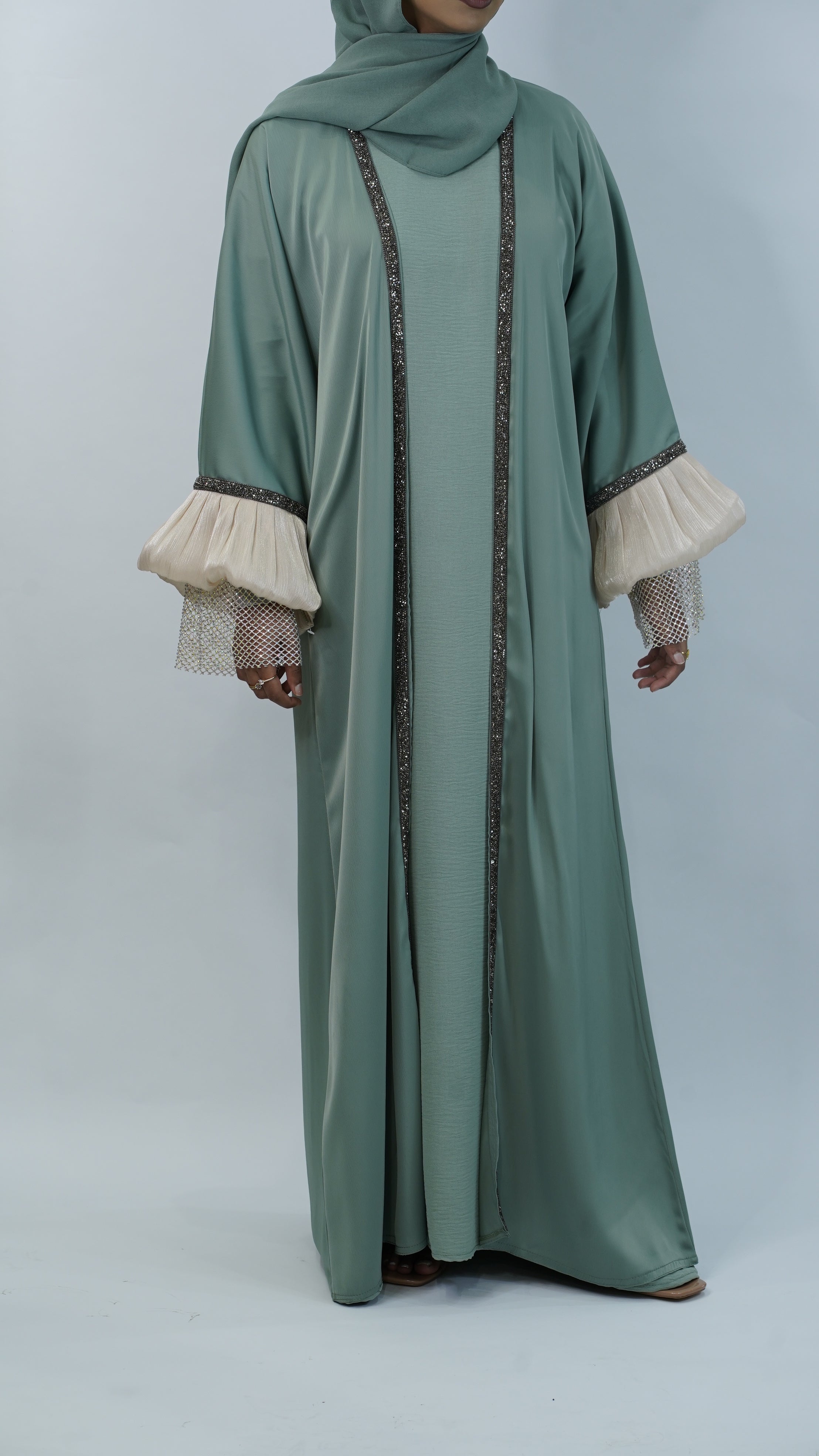 Khoshi Mint Green Abaya