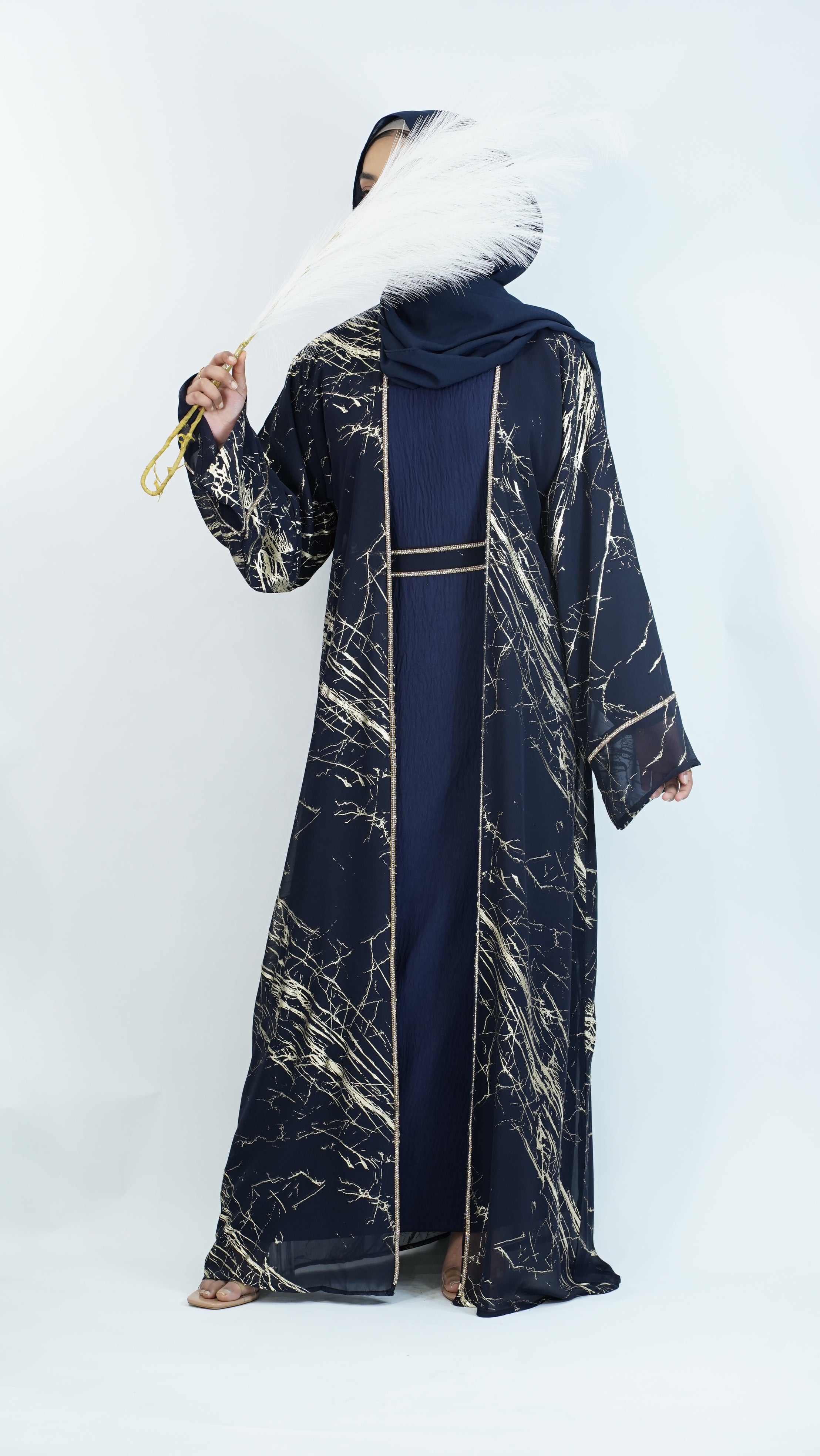 Sara Dark Blue Abaya