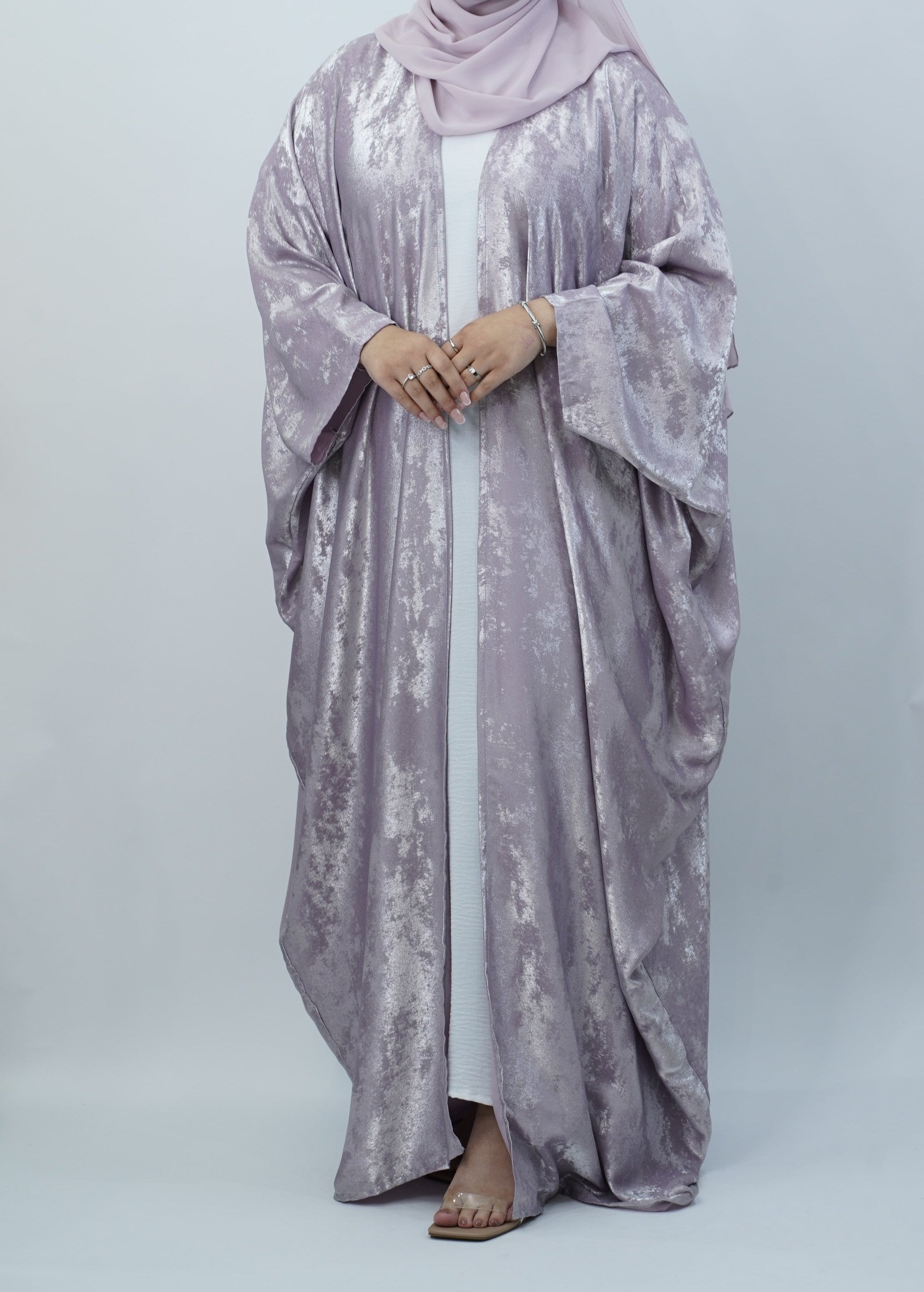 Shimmer Purple and Gold Abaya