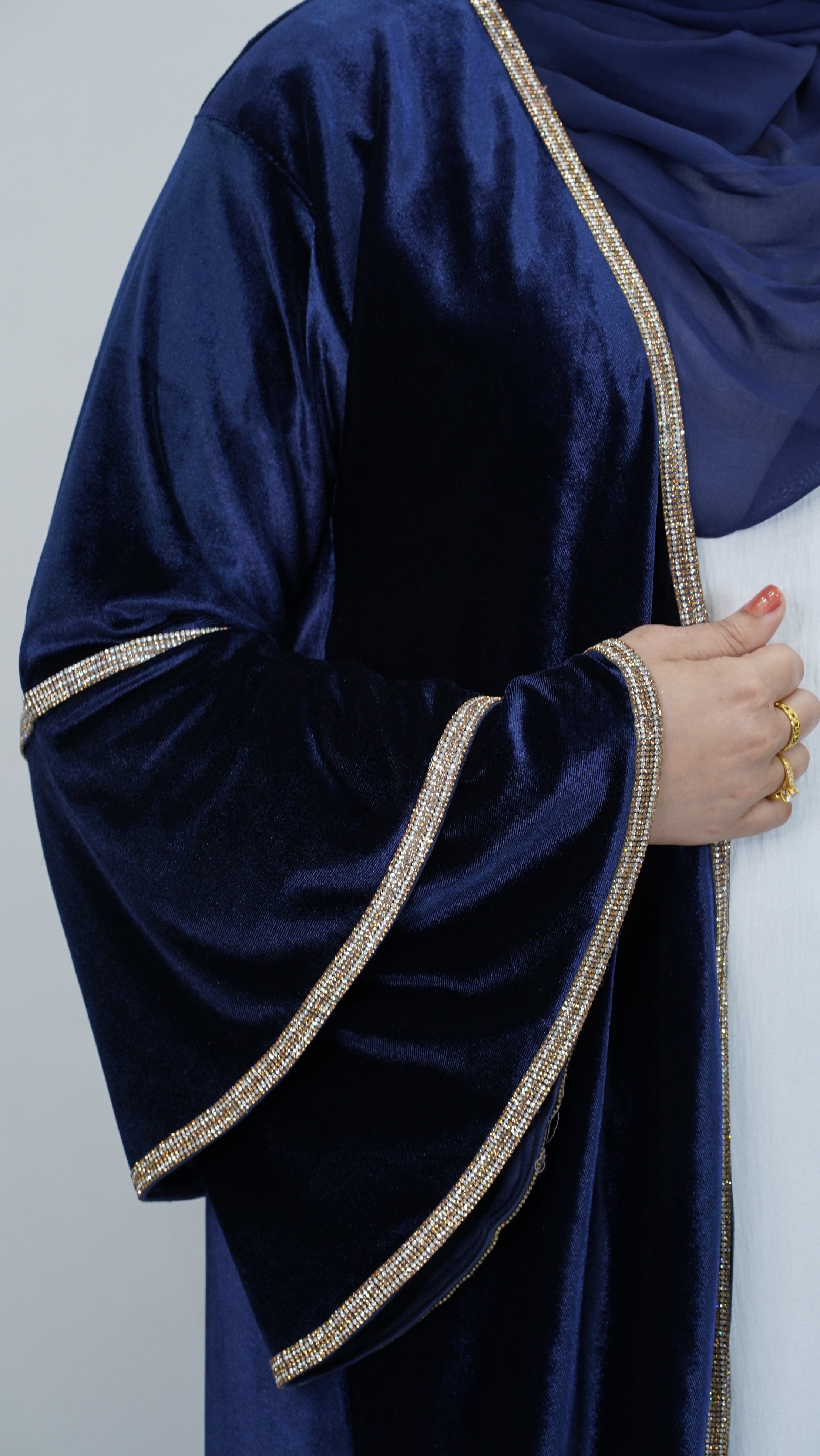 Rana Velvet Blue Abaya