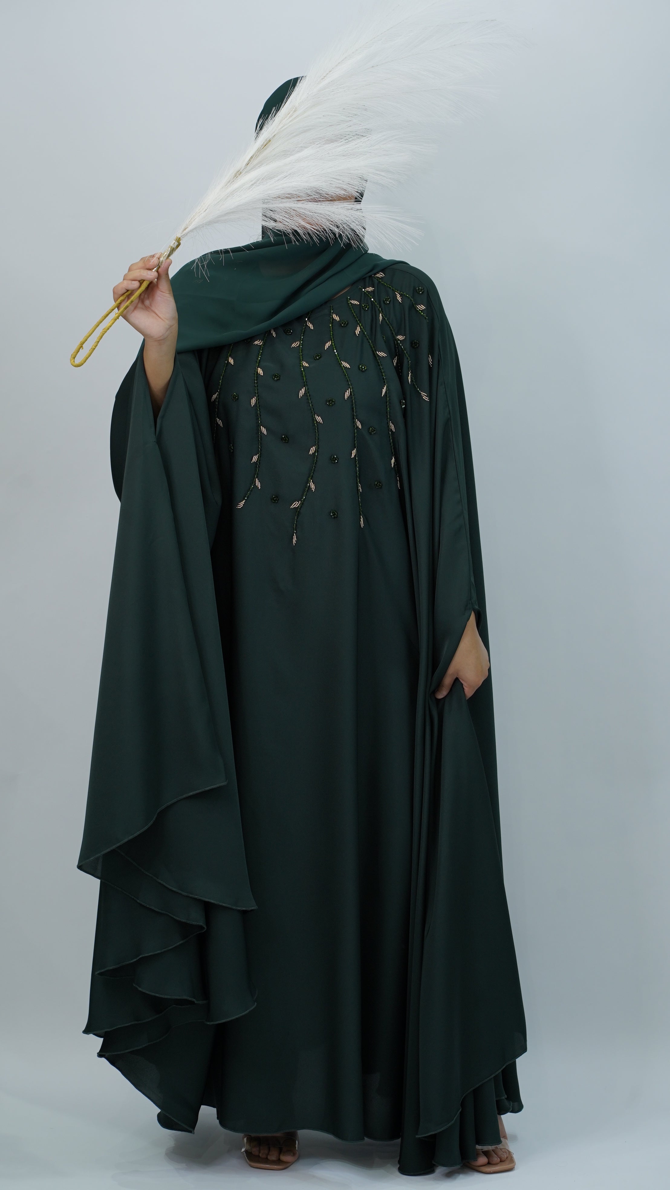 Turquoise Embroidery Kaftan