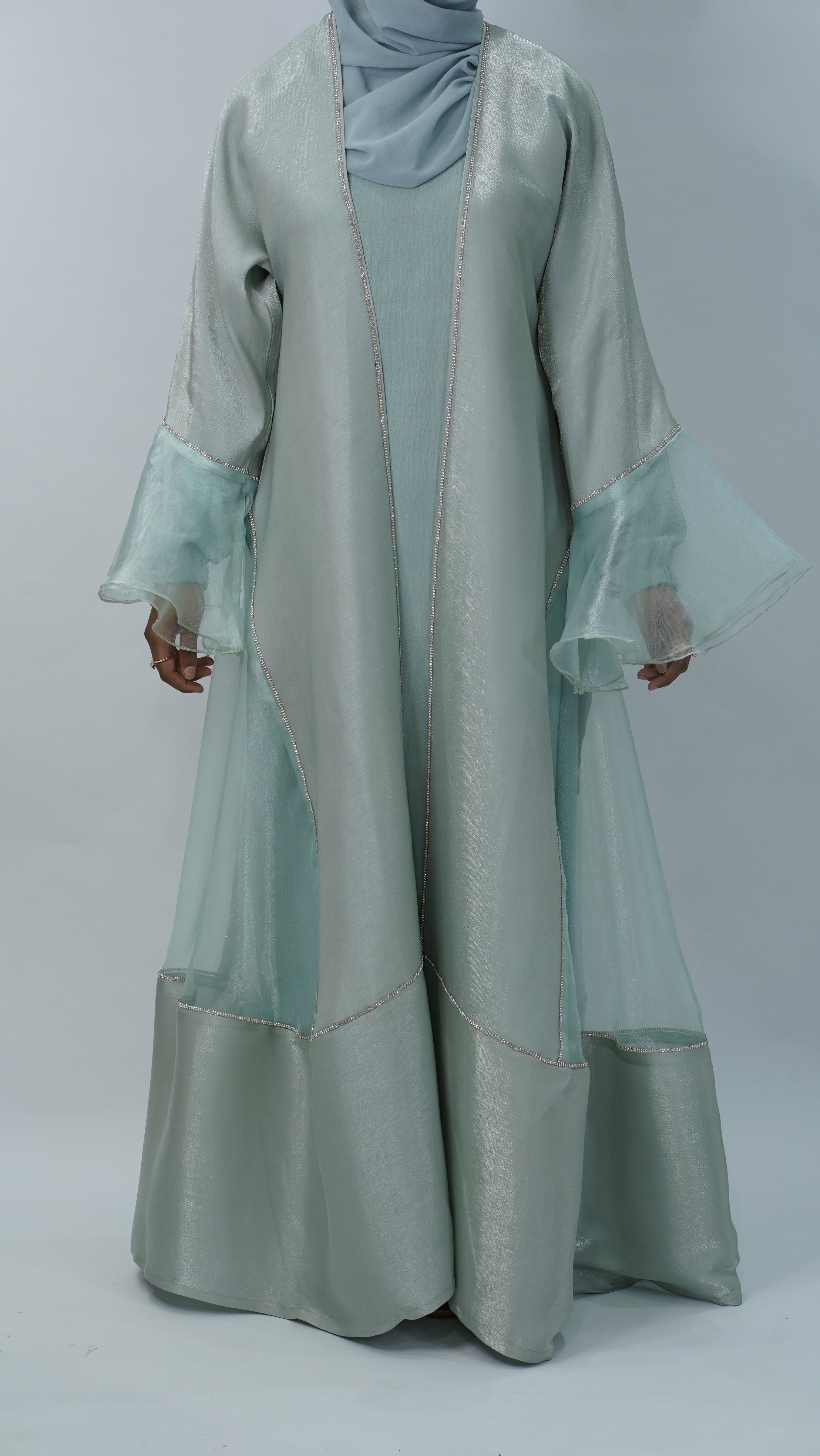 Nigar Light Blue Abaya