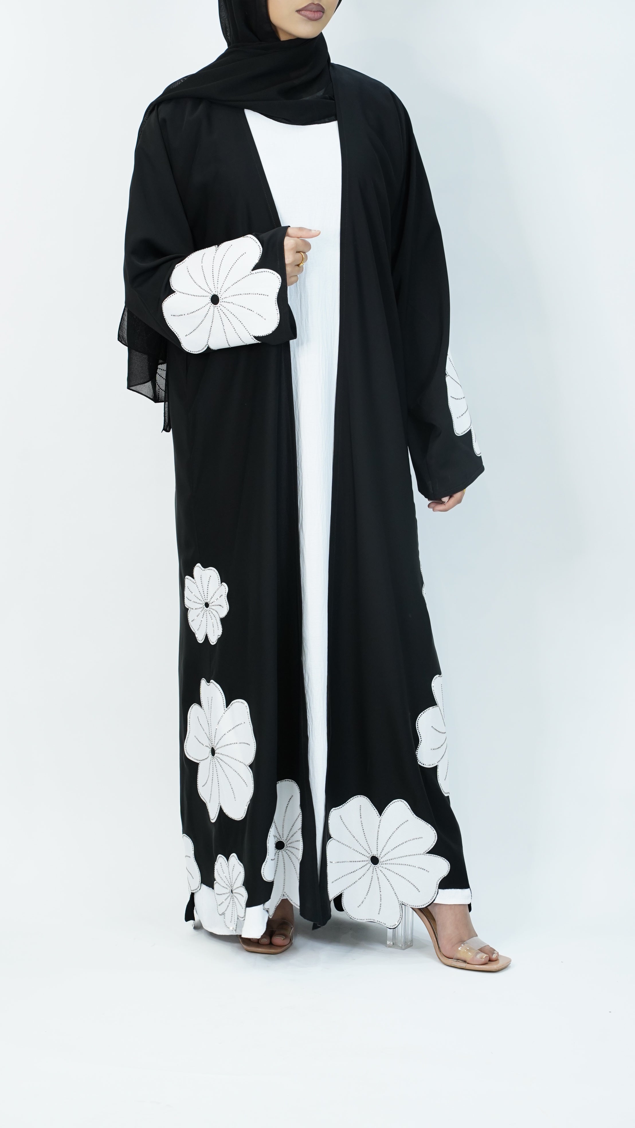 Black Floral Dream Abaya