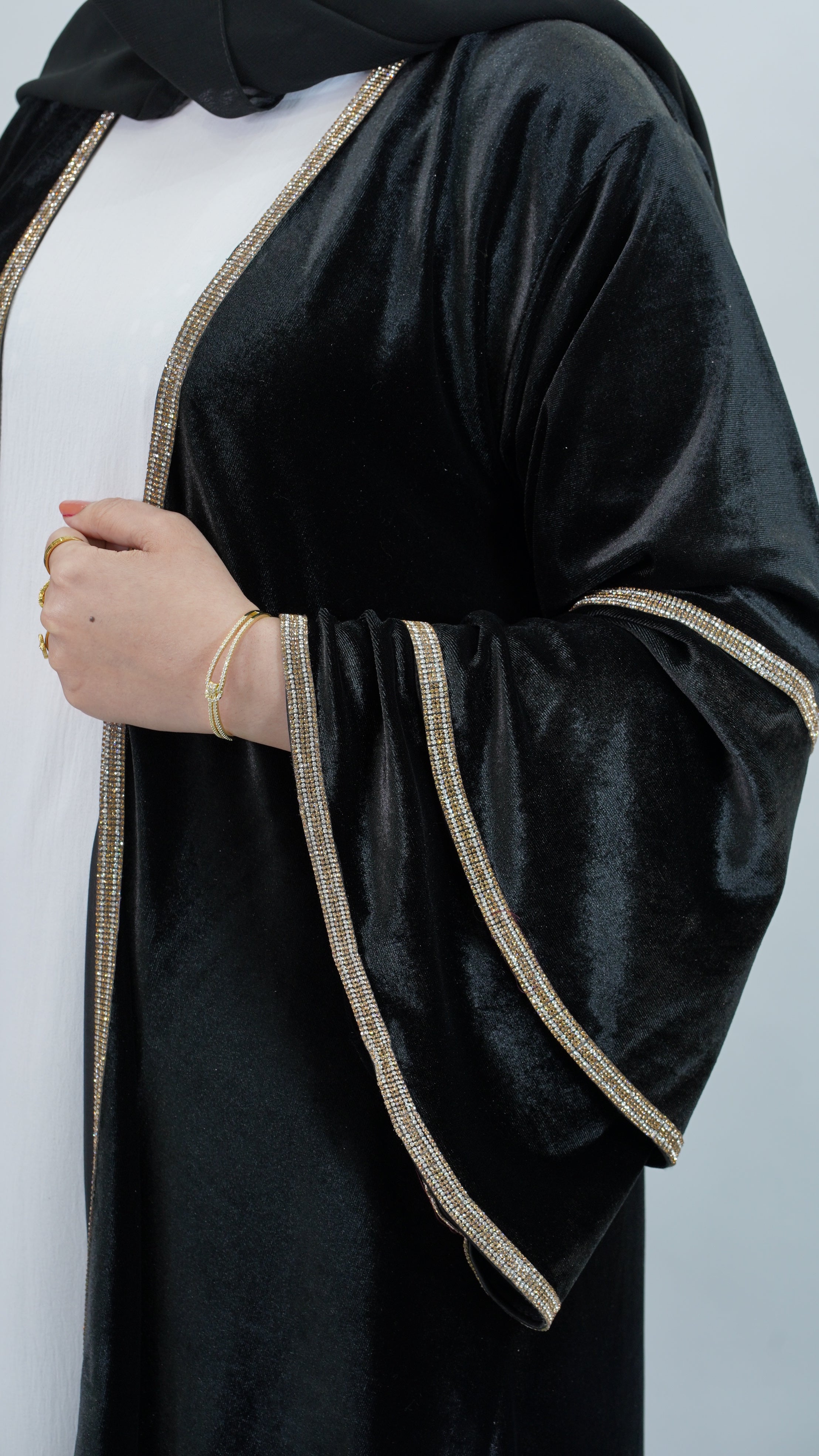 Rana Velvet Black Abaya