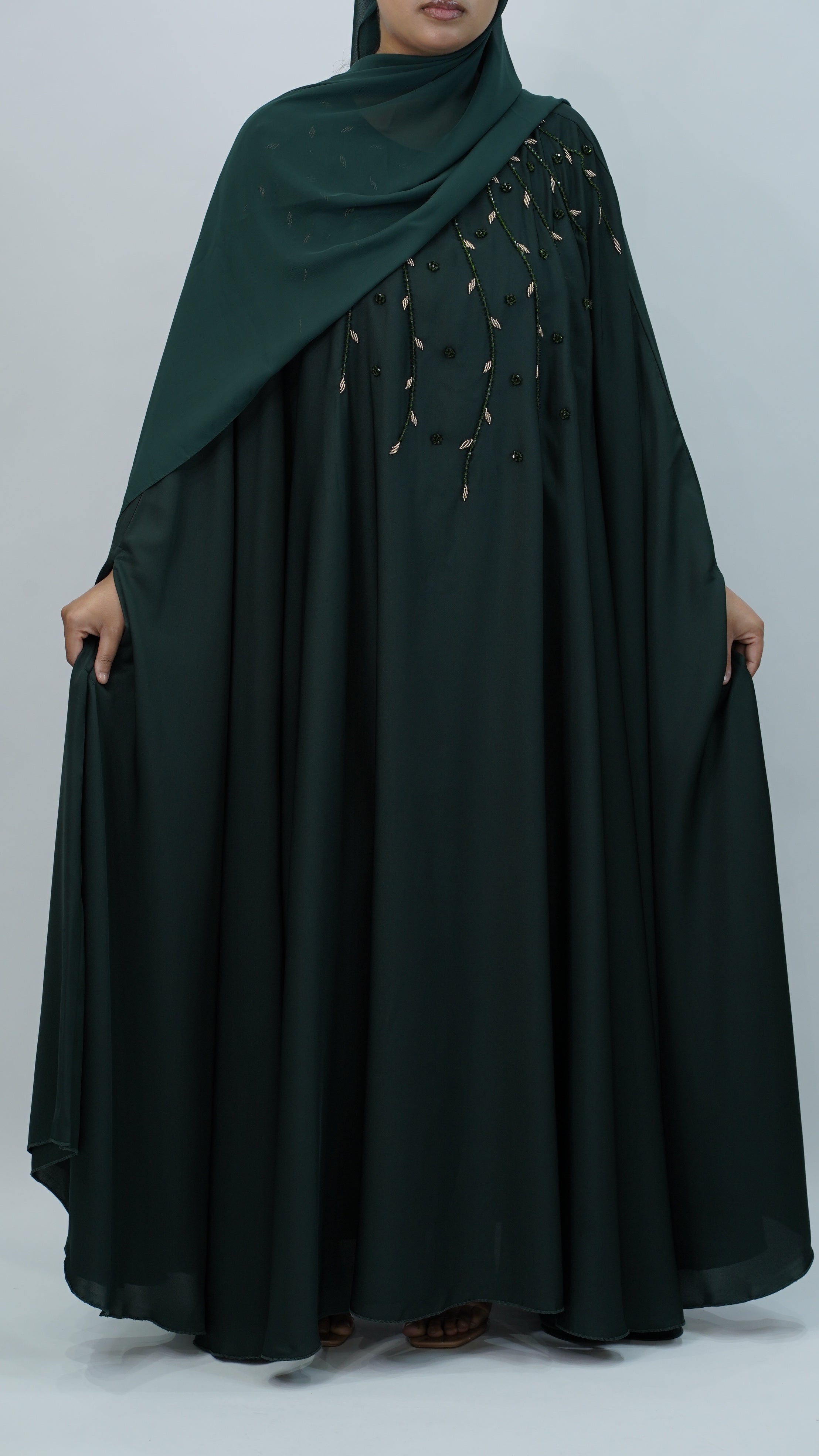 Turquoise Embroidery Kaftan