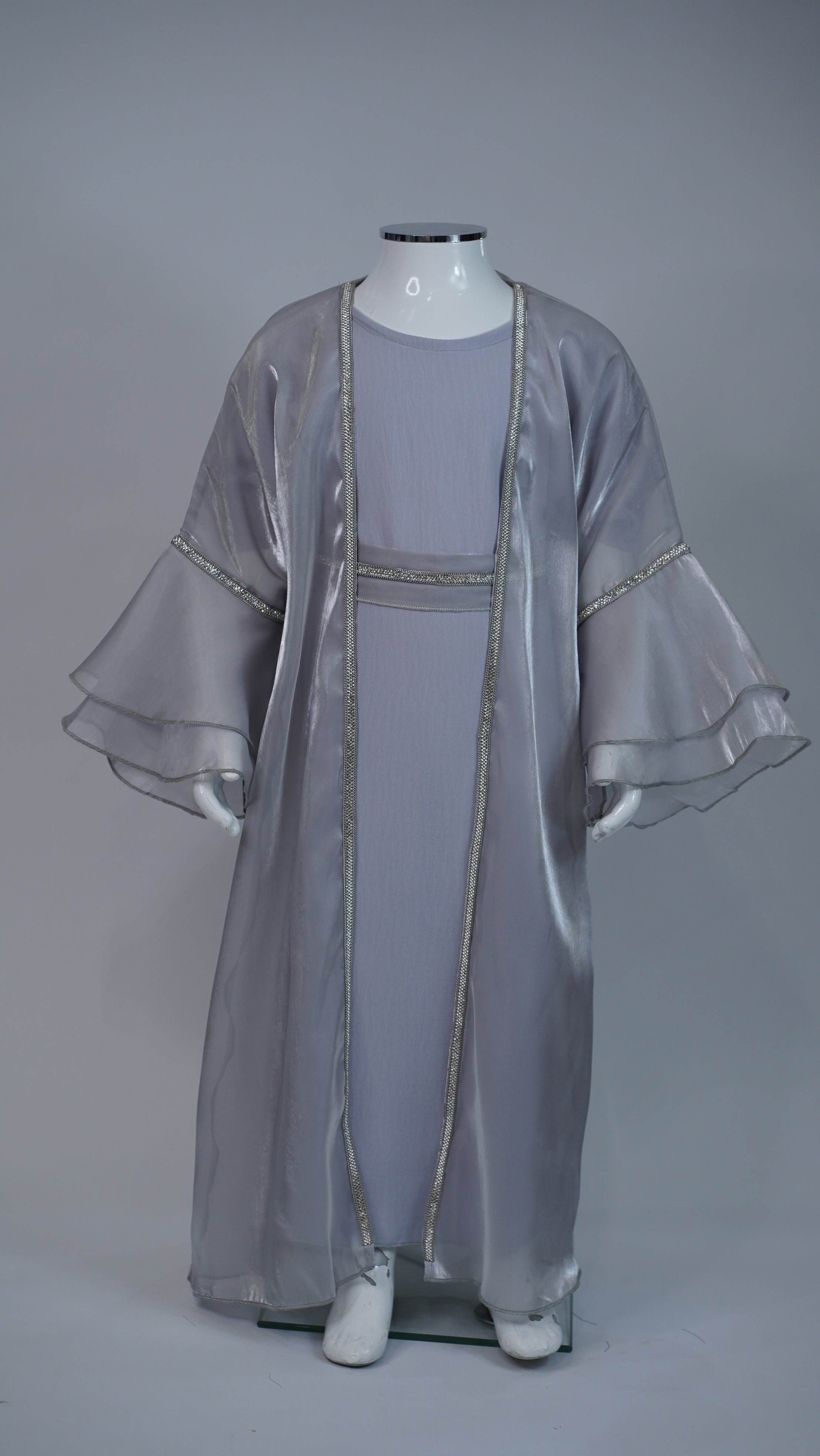 Hiba Grey Kids Abaya
