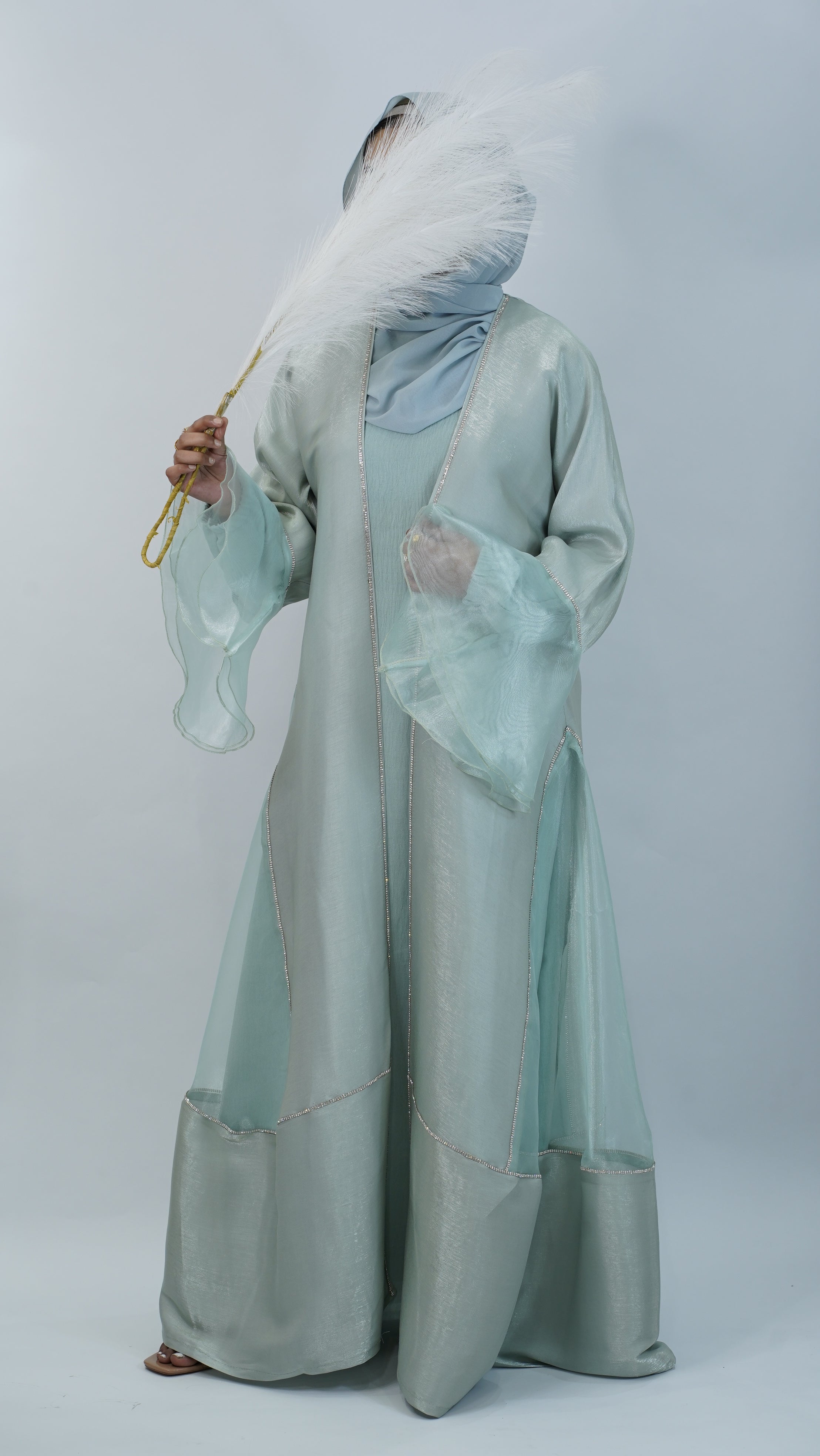 Nigar Light Blue Abaya