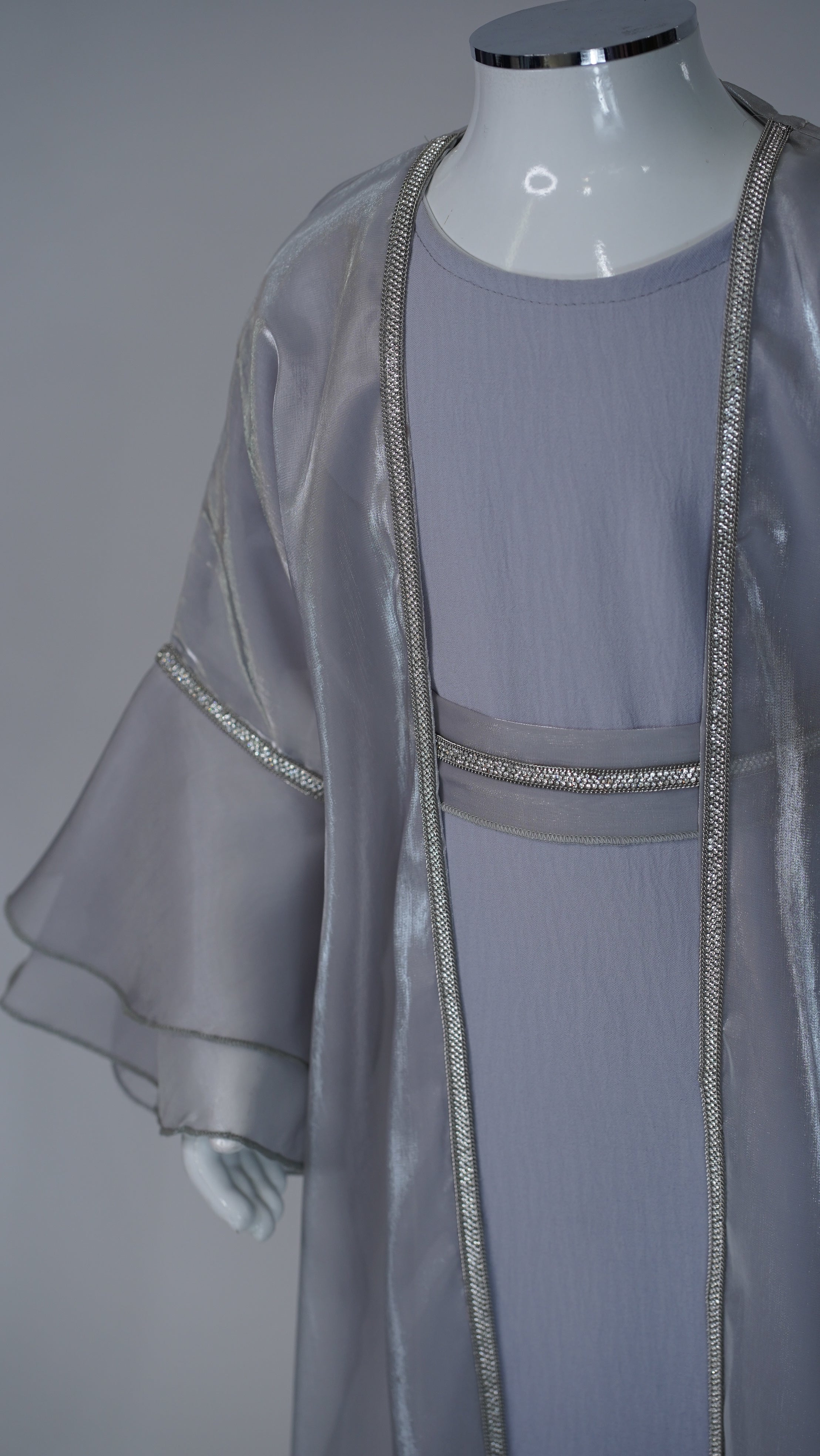 Hiba Grey Kids Abaya