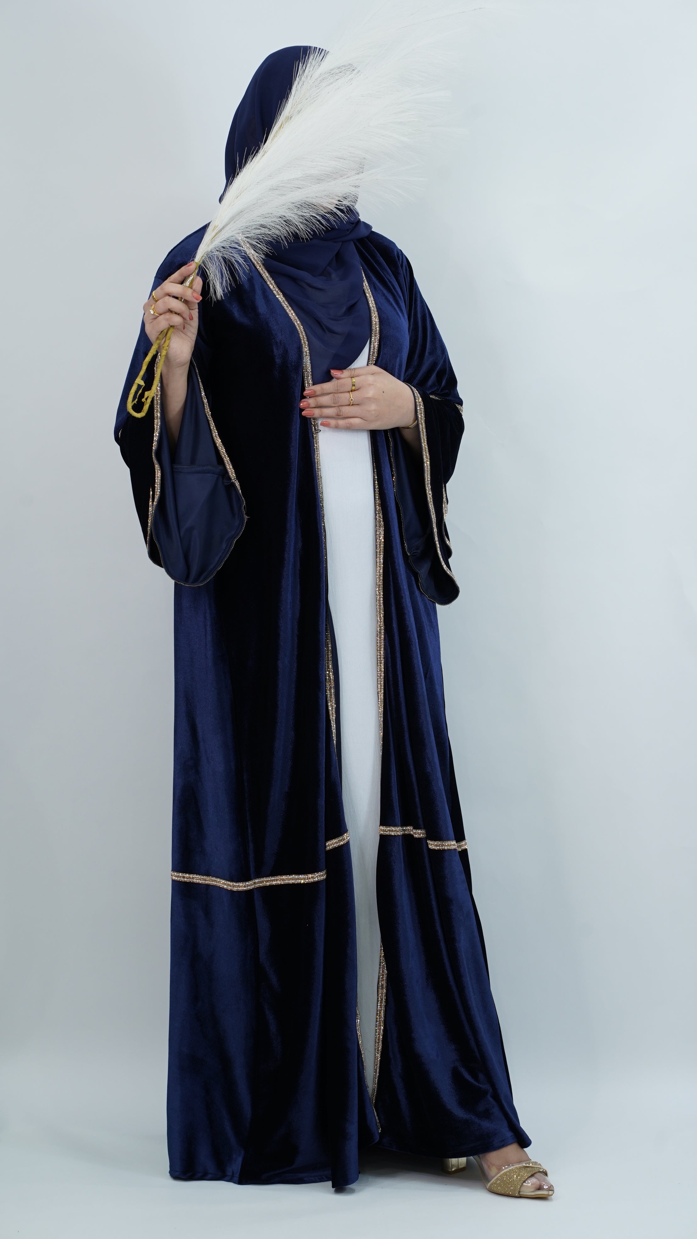 Rana Velvet Blue Abaya