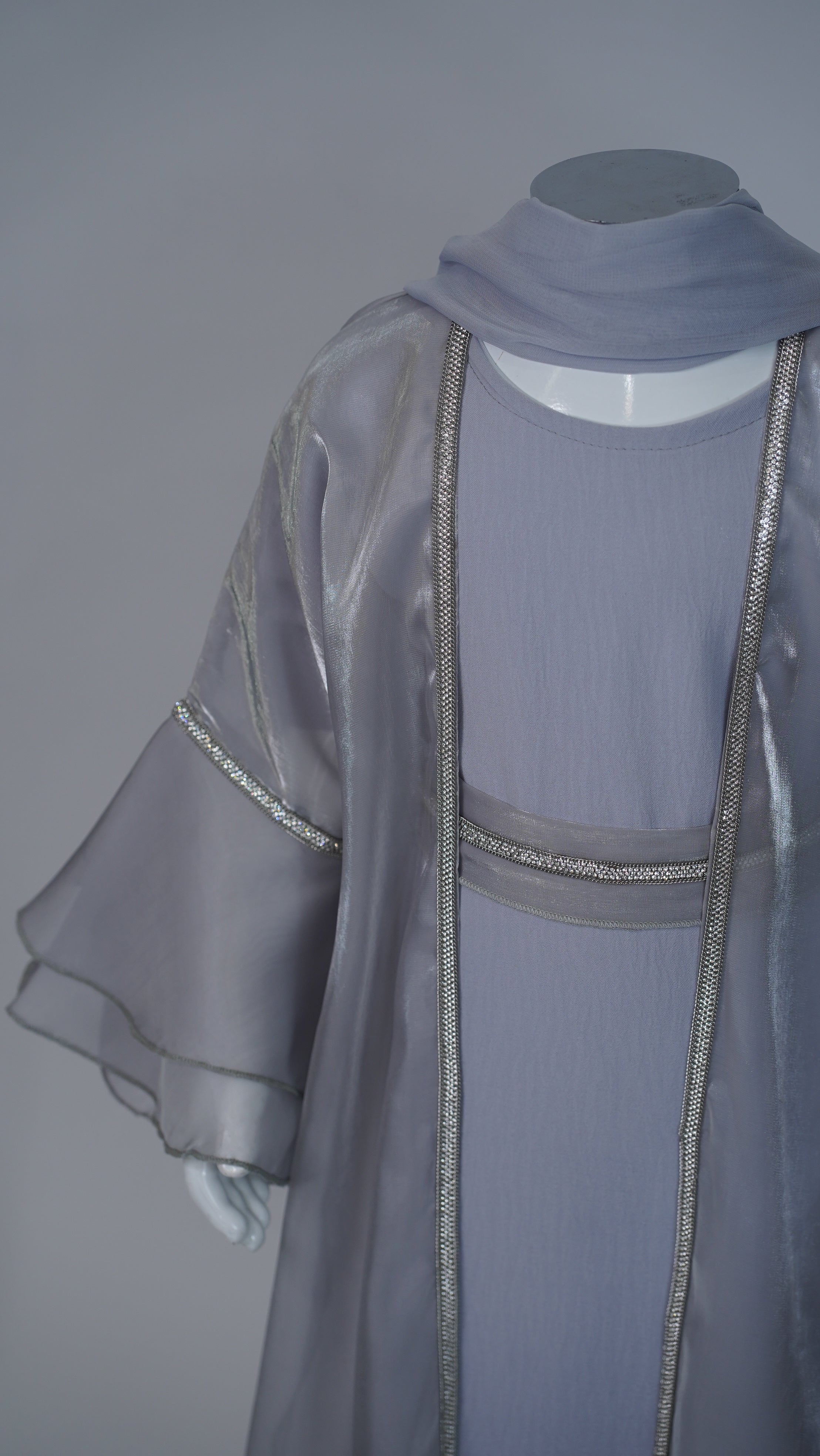 Hiba Grey Kids Abaya