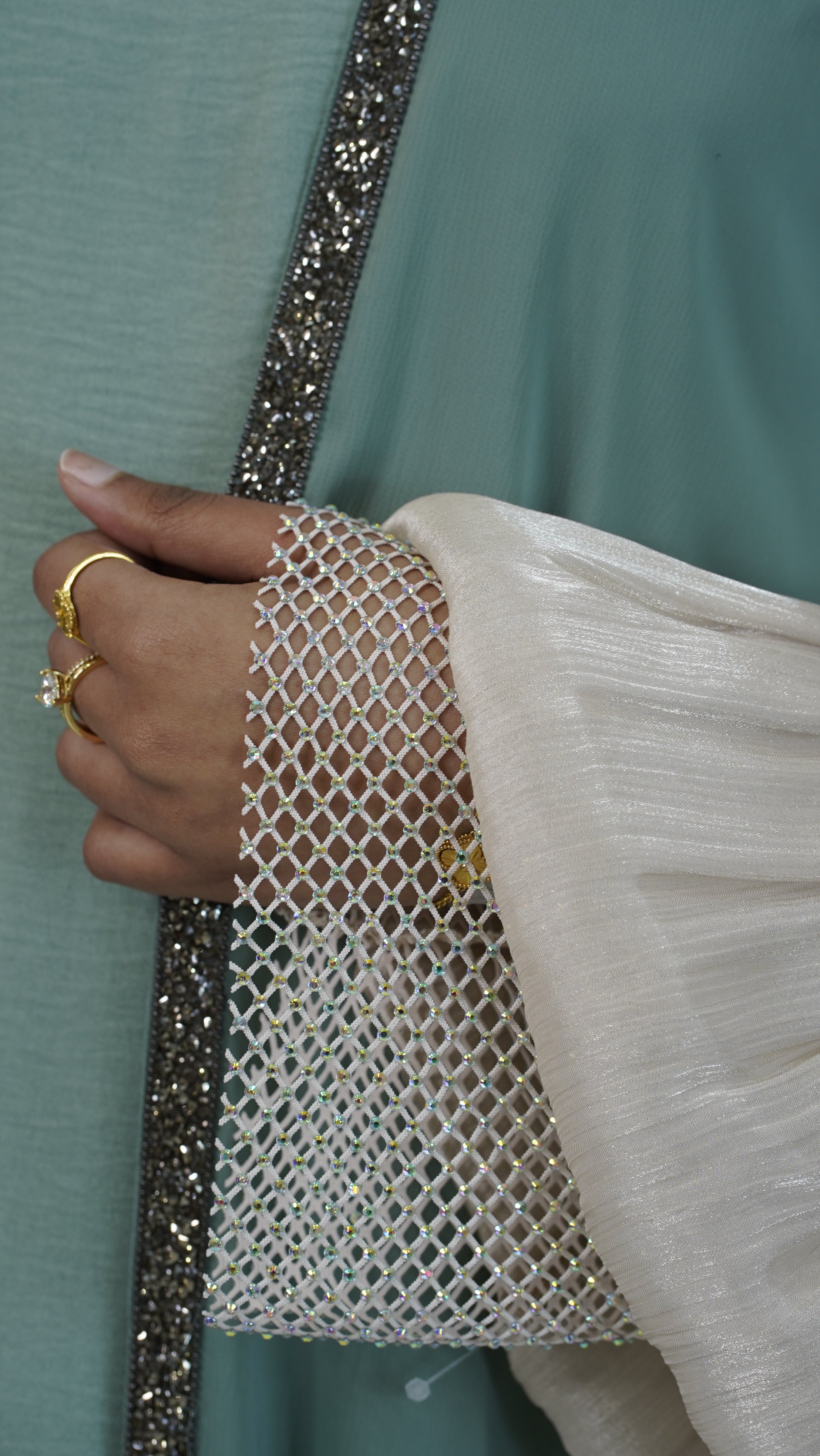 Khoshi Mint Green Abaya