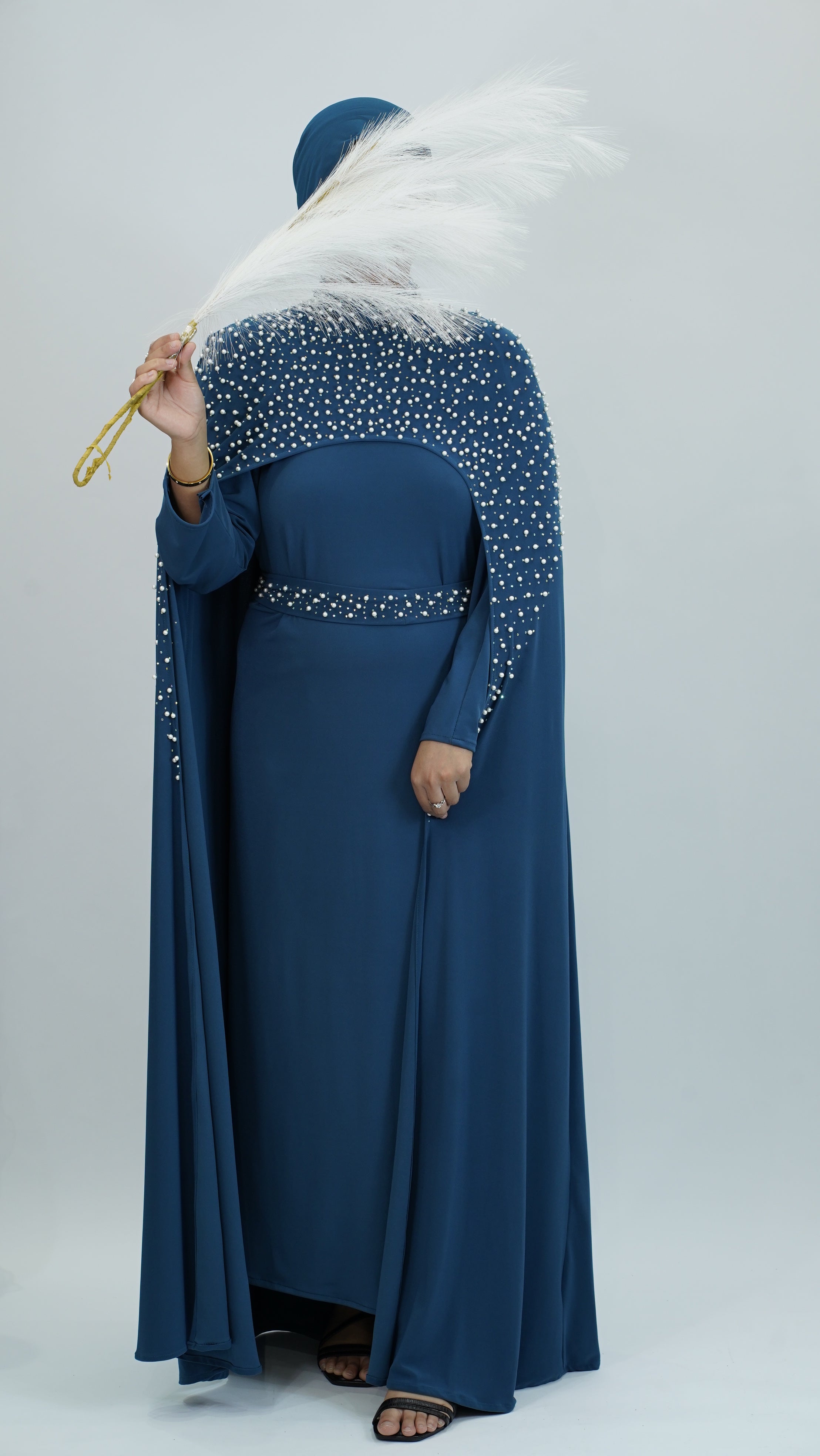 Elegant Teal Long Dress