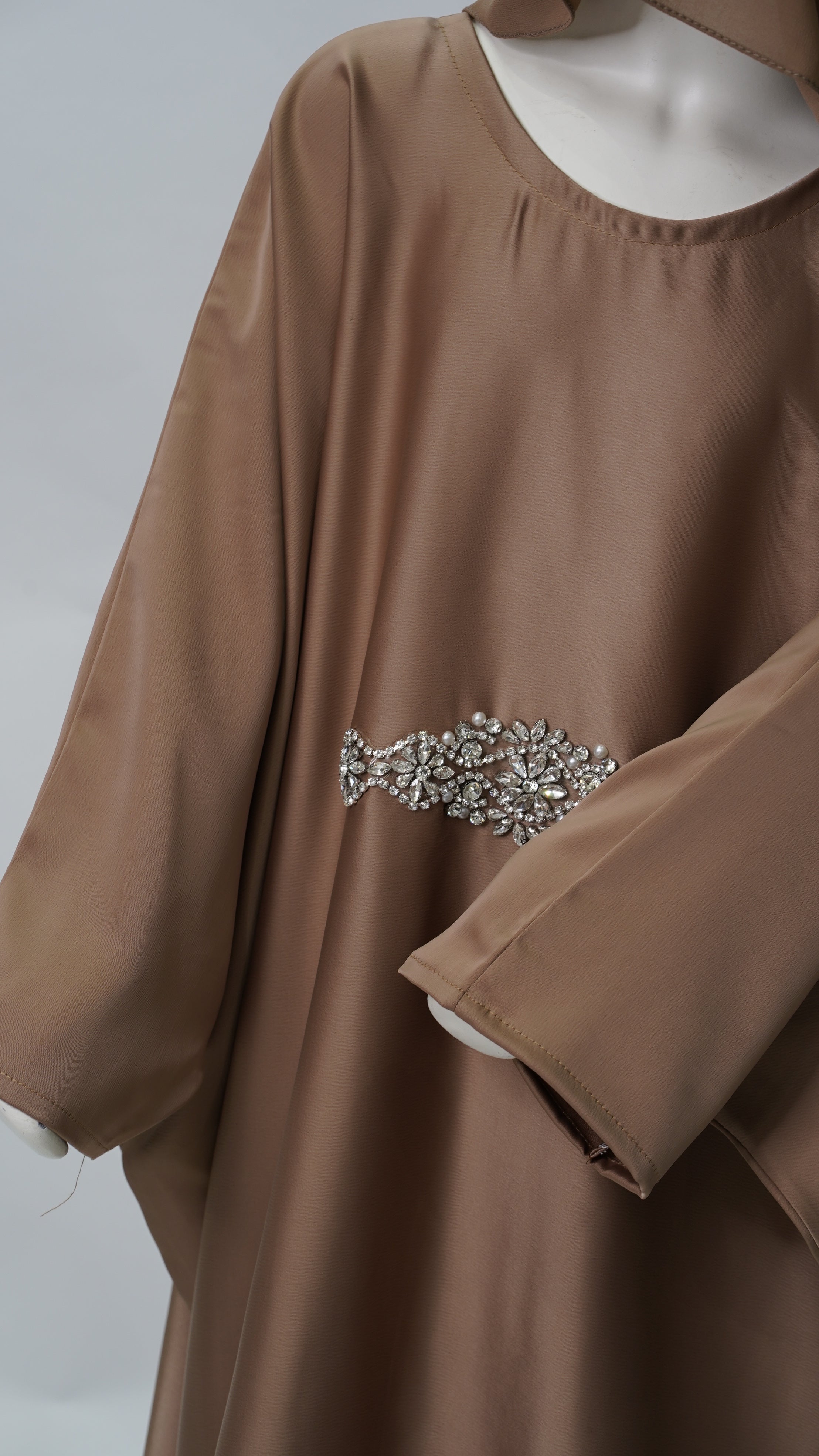 Zahra Brown Kids Abaya