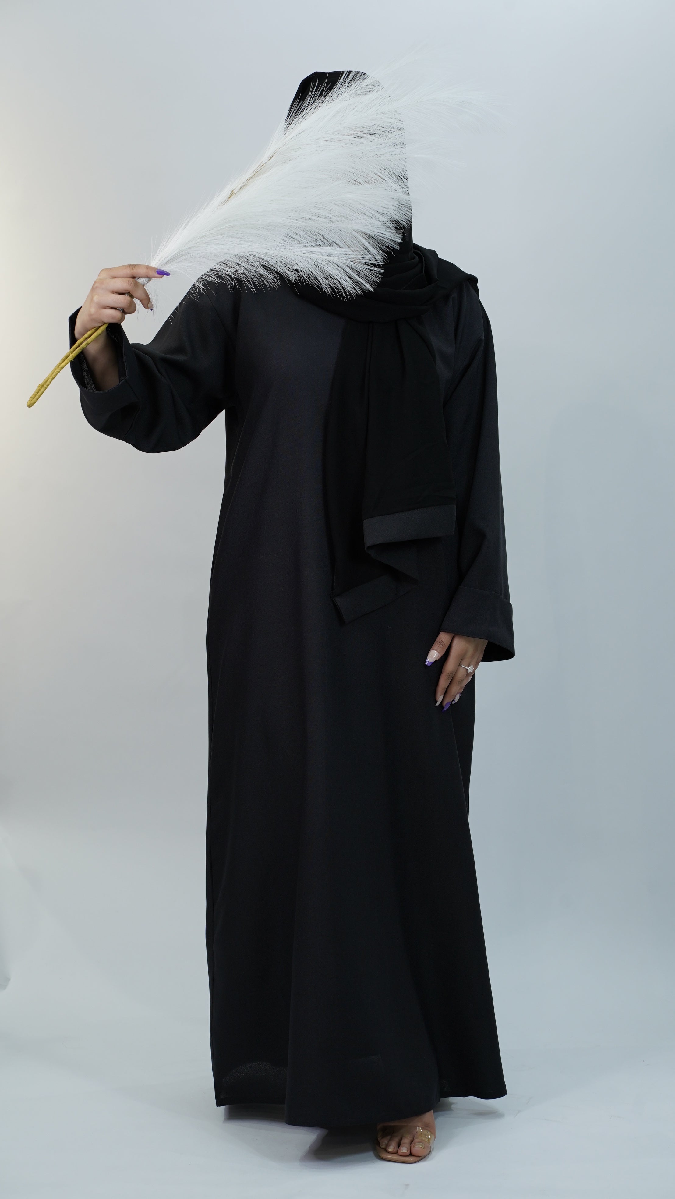 Black Linen Abaya