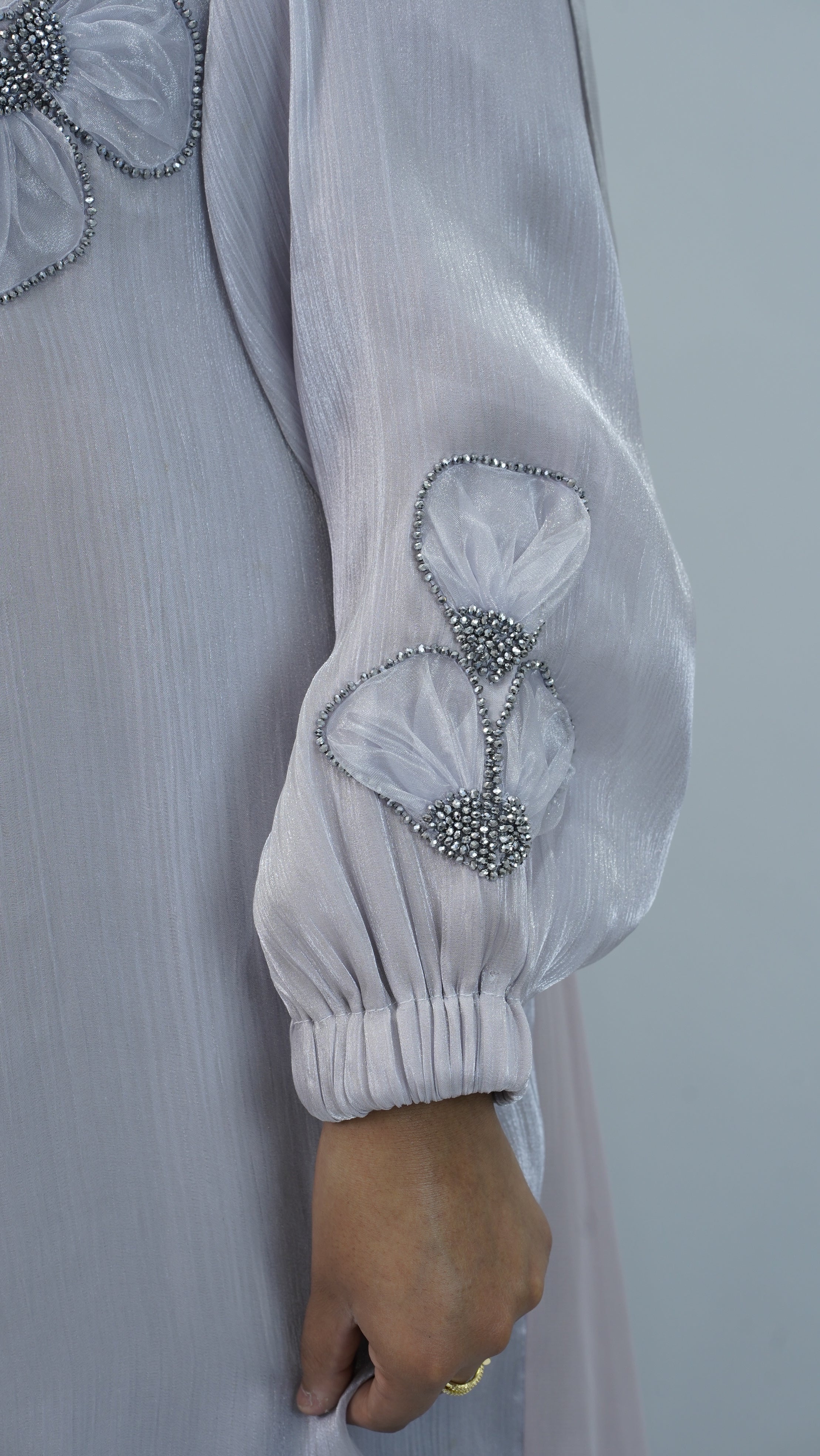 lilac embroidery closed abaya