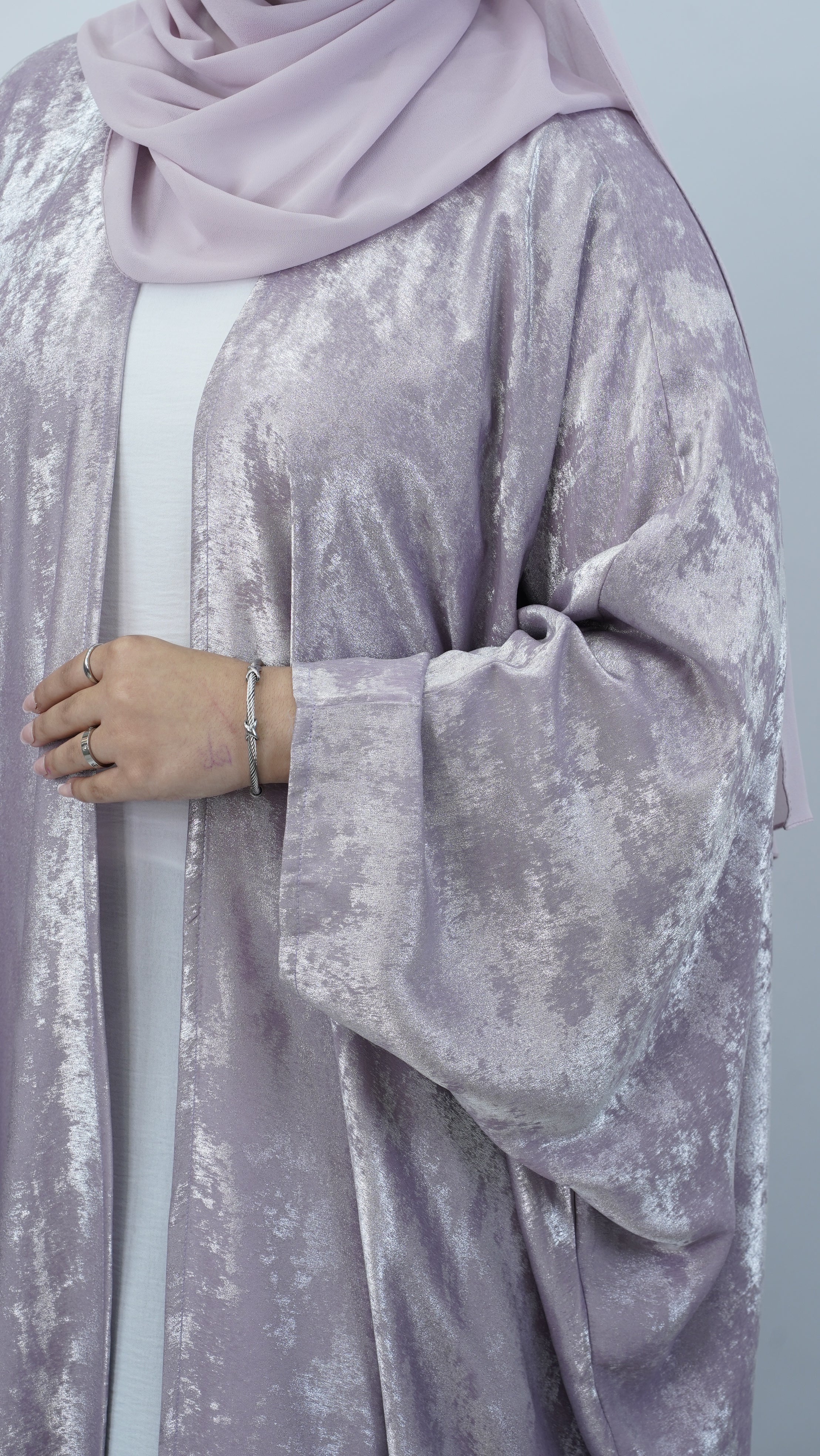 Shimmer Purple and Gold Abaya
