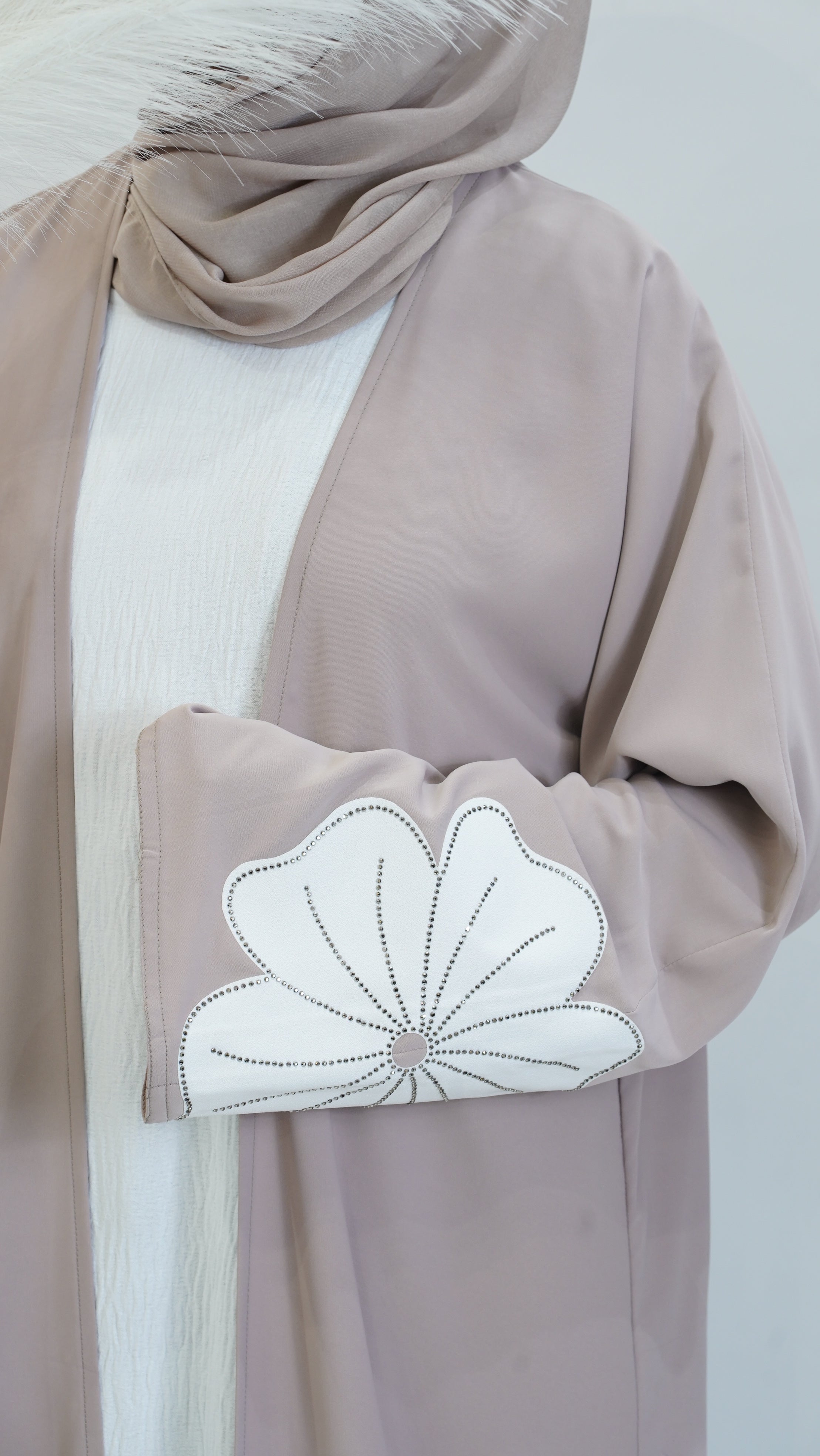 Nude Floral Dream Abaya