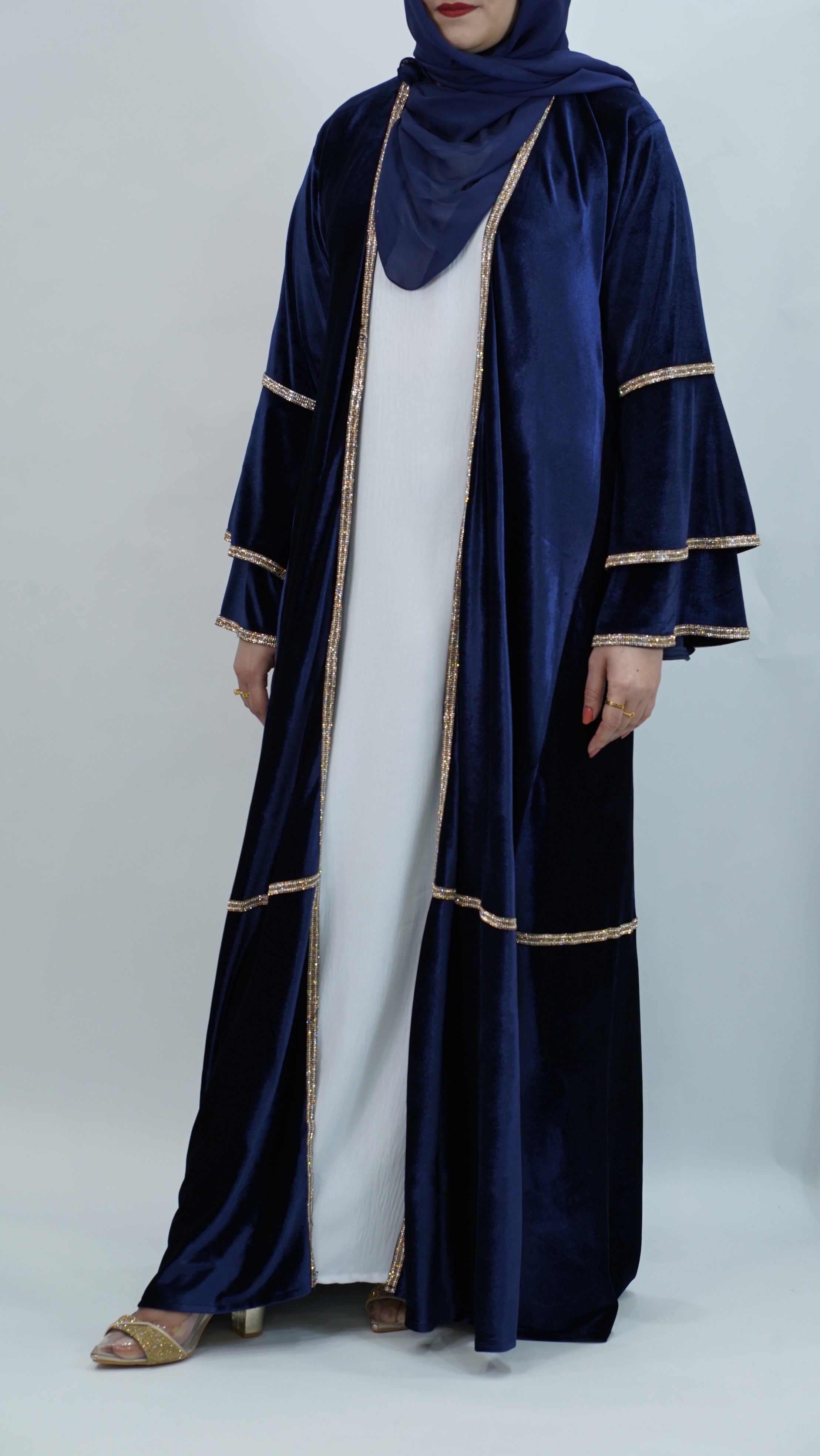 Rana Velvet Blue Abaya