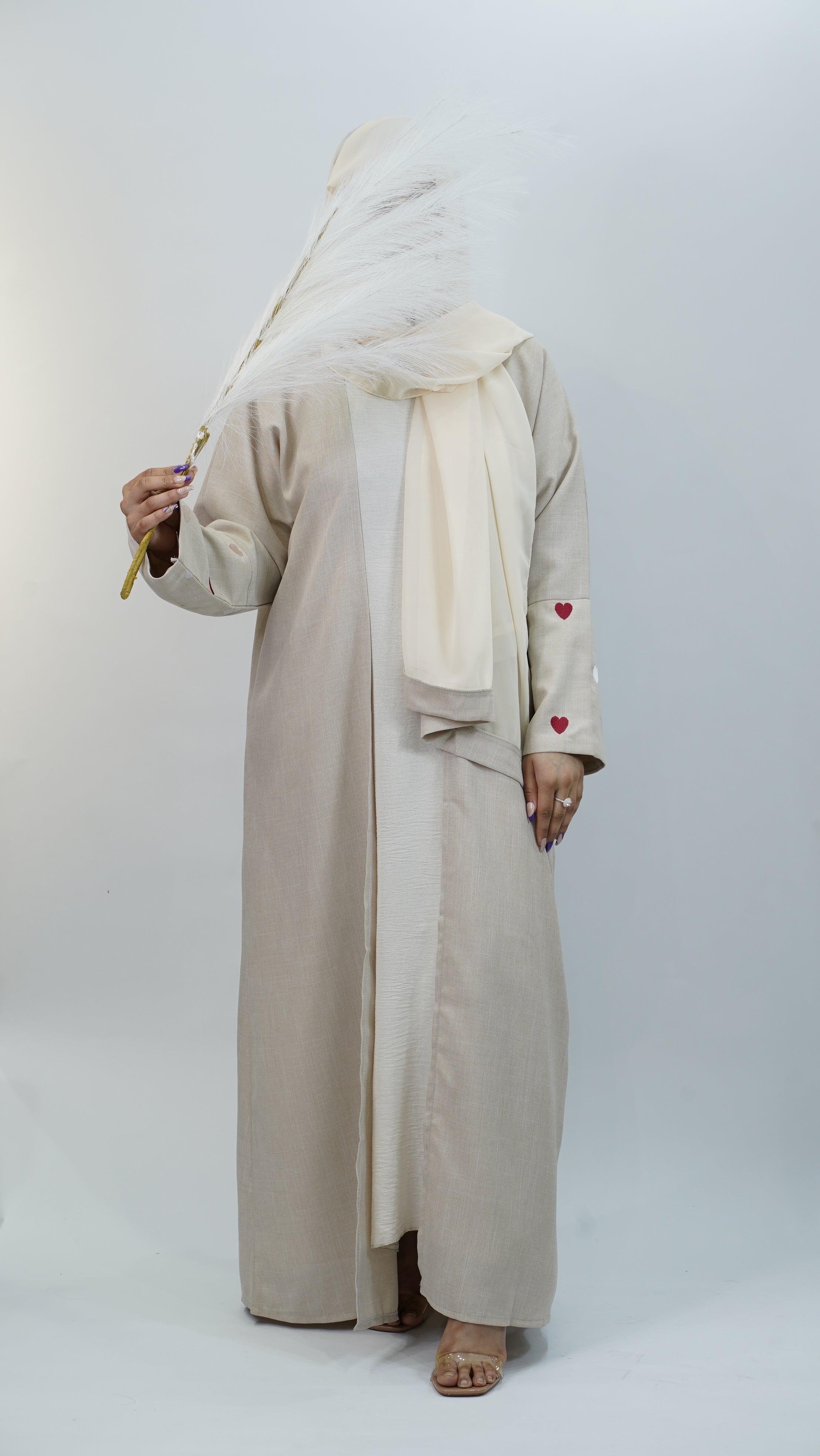 Heart Sleeve Design Abaya