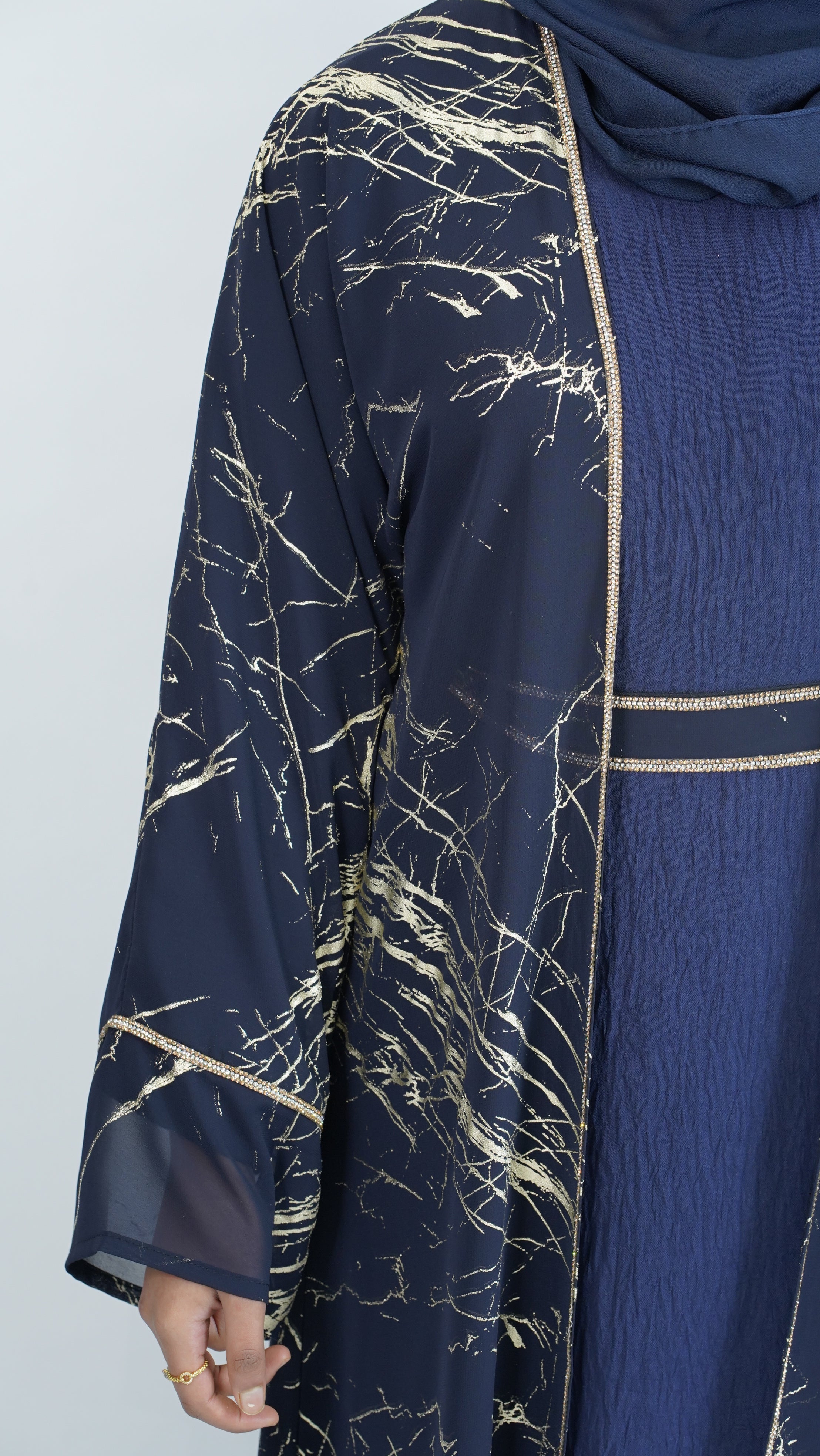 Sara Dark Blue Abaya