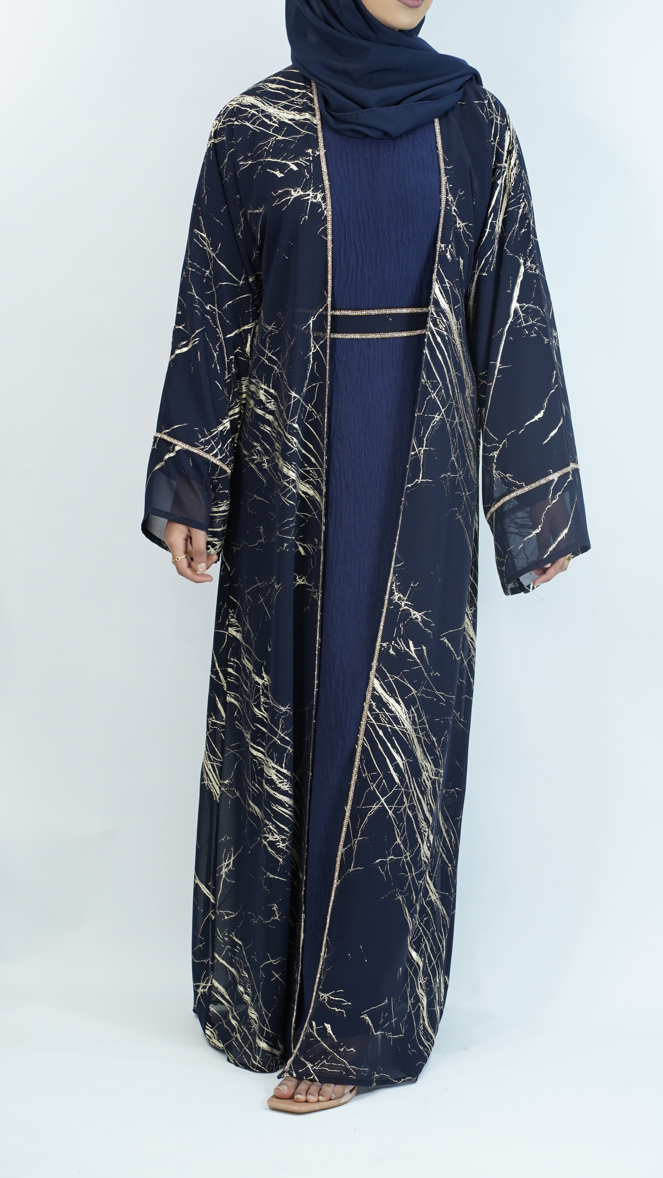 Sara Dark Blue Abaya