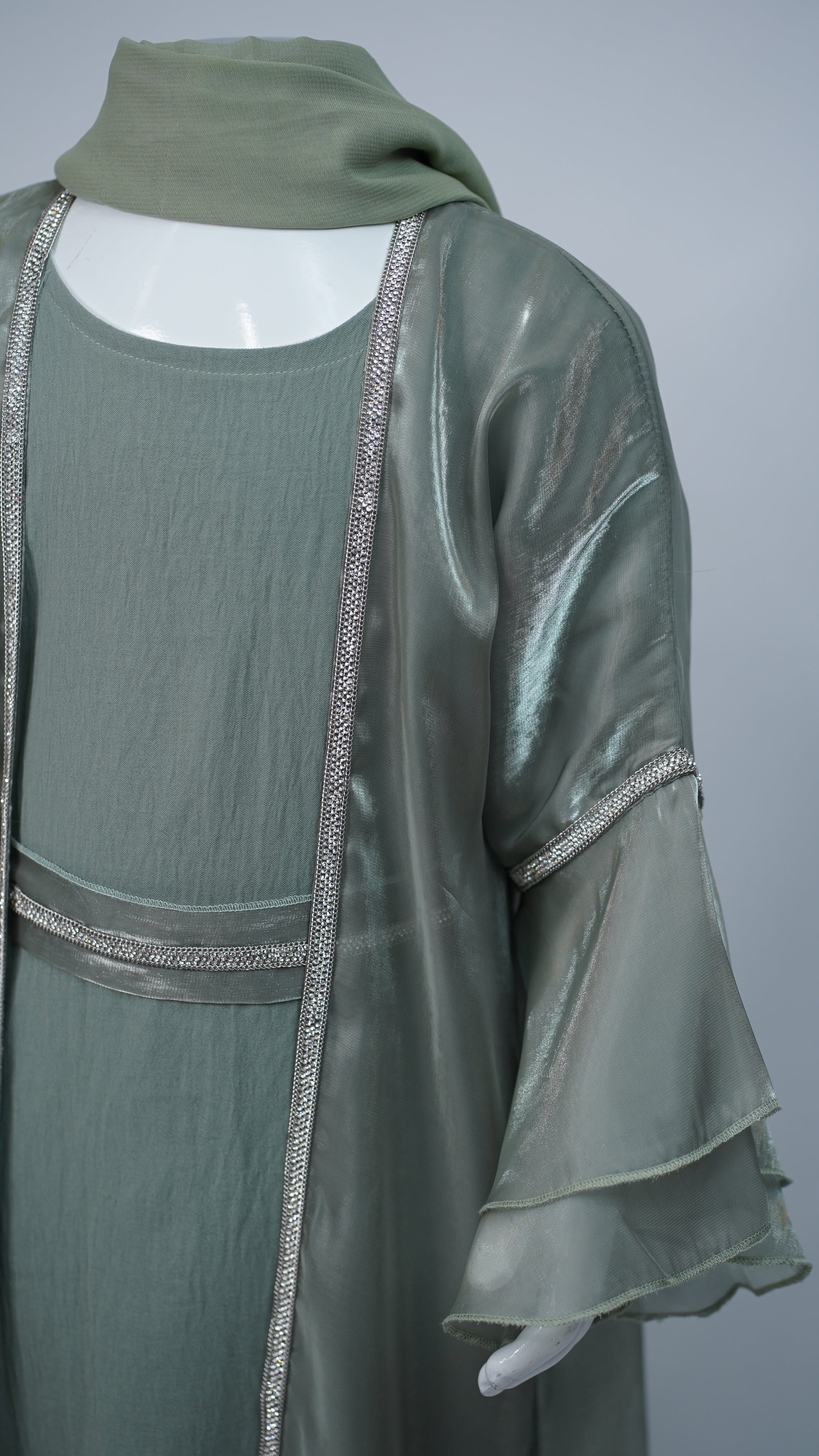 Hiba Green Kids Abaya