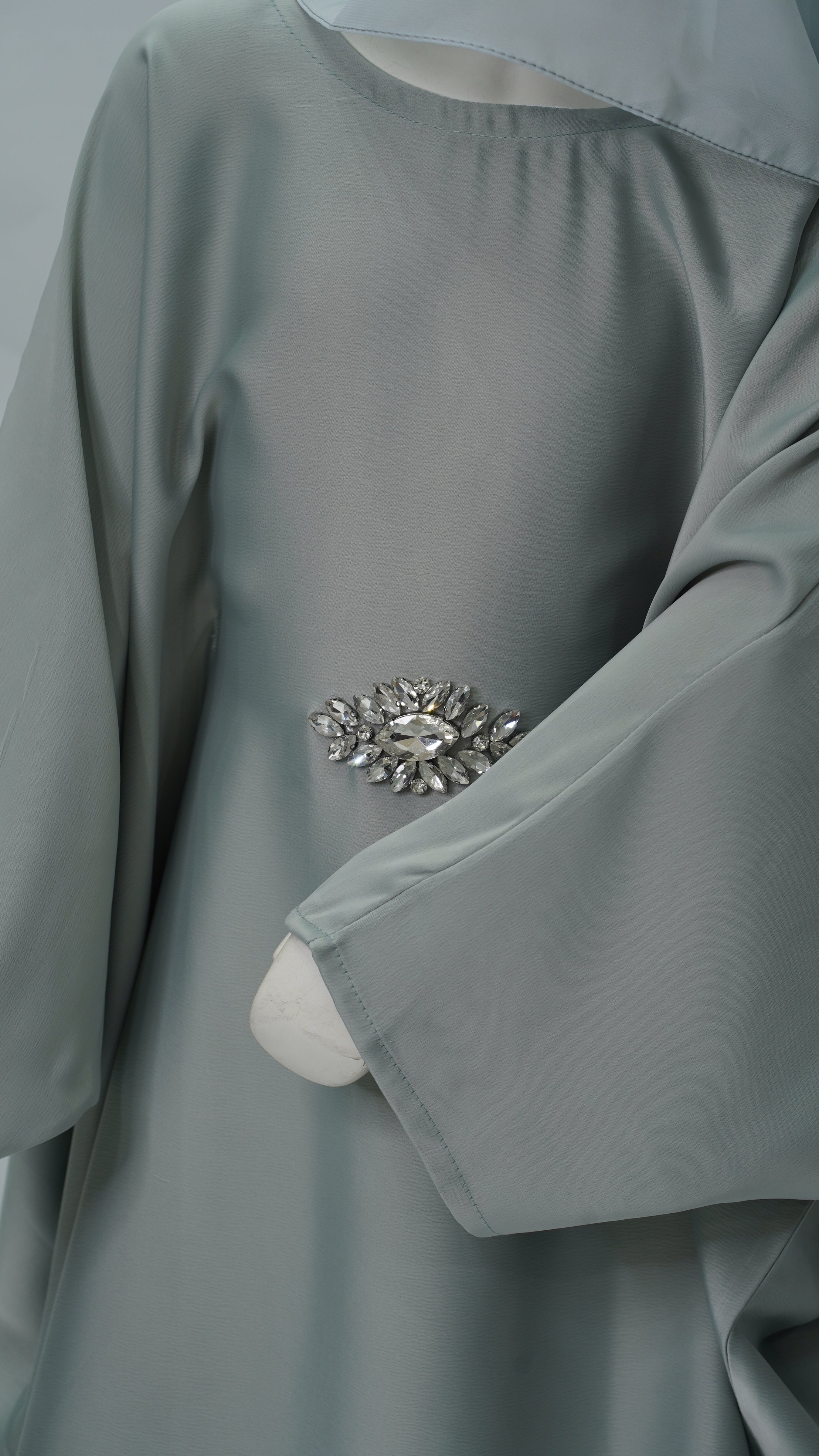 Zahra Sage Green Kids Abaya