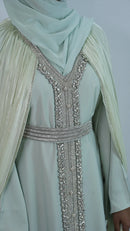 Aliyah Luxury Caftan - Mint Green