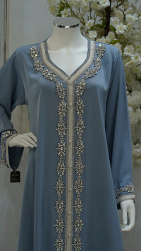 Sumaya Luxury Caftan - Powder Blue