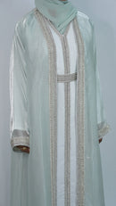Hina Luxury Caftan - Mint Green