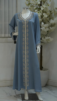 Sumaya Luxury Caftan - Powder Blue
