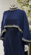 Marjan cap abaya Navy