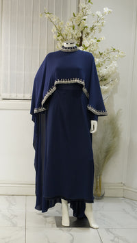 Marjan cap abaya Navy