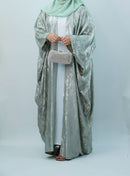 Shimmer Mint and Gold Abaya