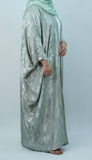 Shimmer Mint and Gold Abaya