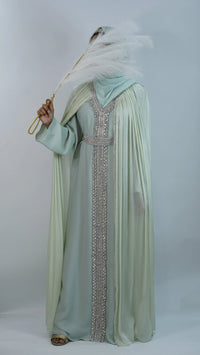Aliyah Luxury Caftan - Mint Green